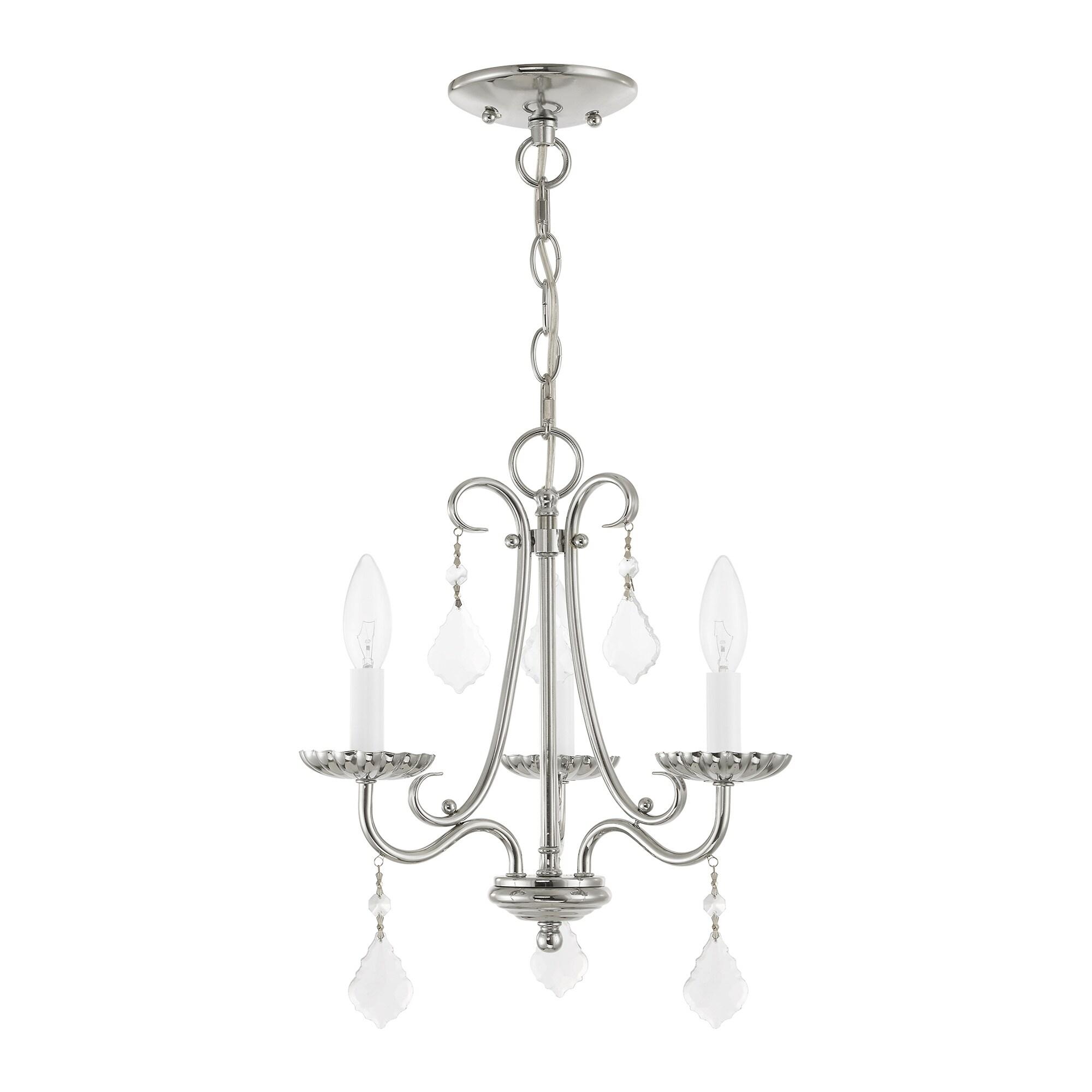 Livex Lighting Daphne 3 - Light Chandelier in  Polished Chrome