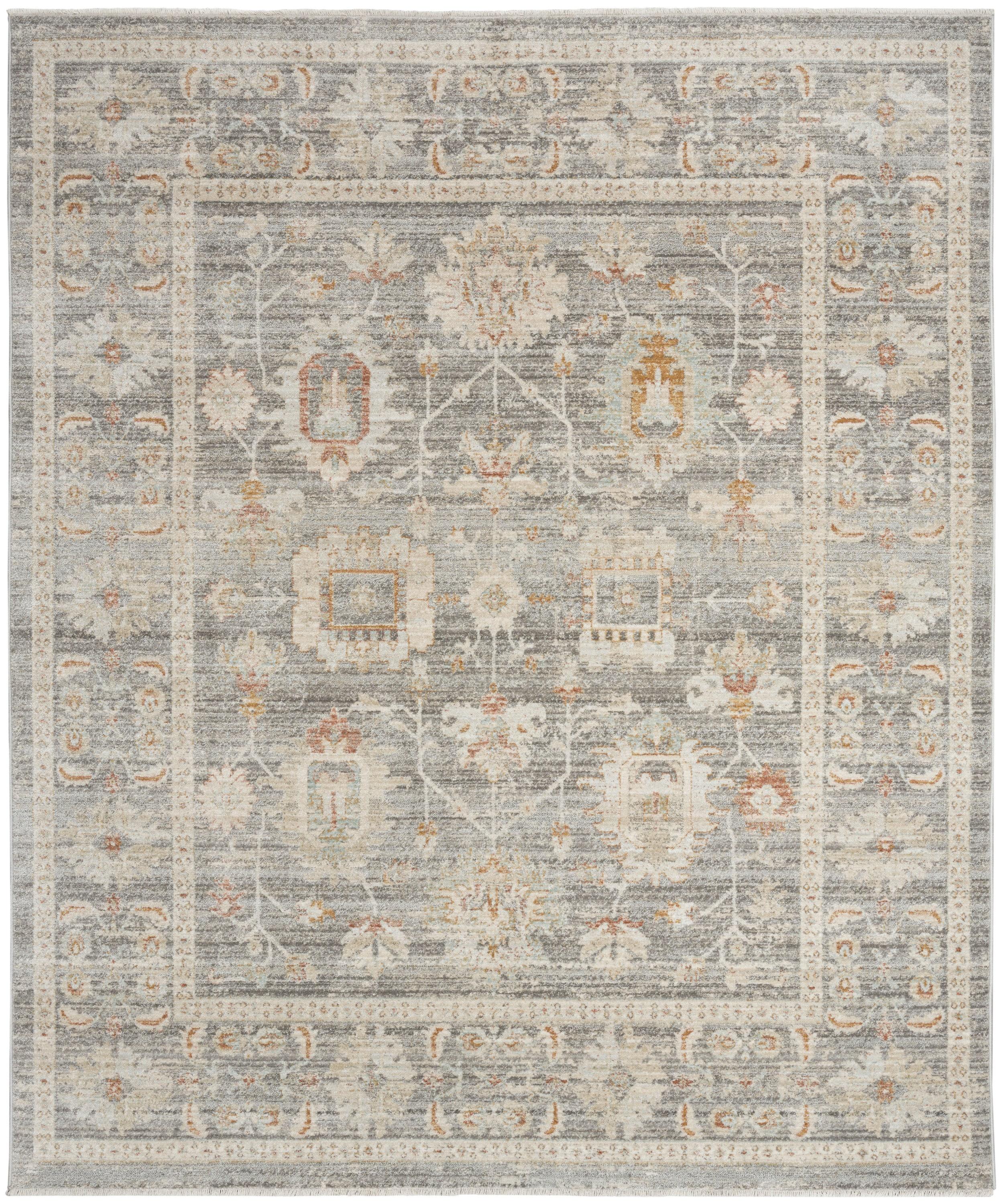 Nourison Traditional Home Vintage Indoor Area Rug Grey 7'10" x 10'1"