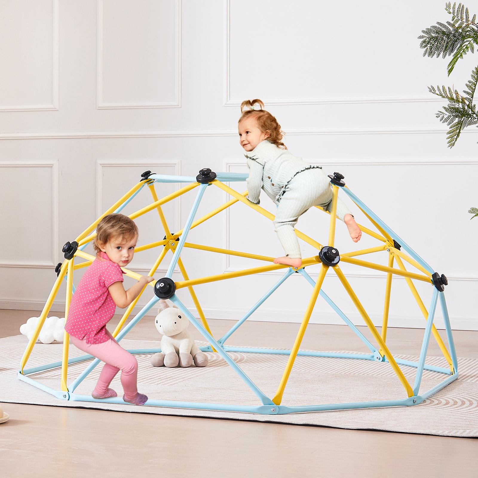 6ft Yellow and Blue Steel Indoor Climbing Dome