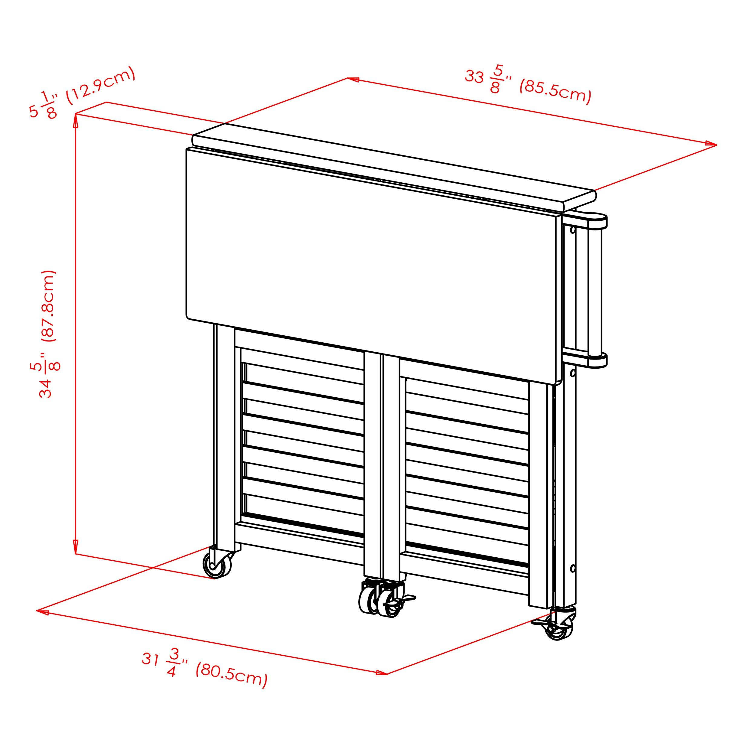 Bradley 34.57'' H x 37.87'' W Utility Cart with Wheels