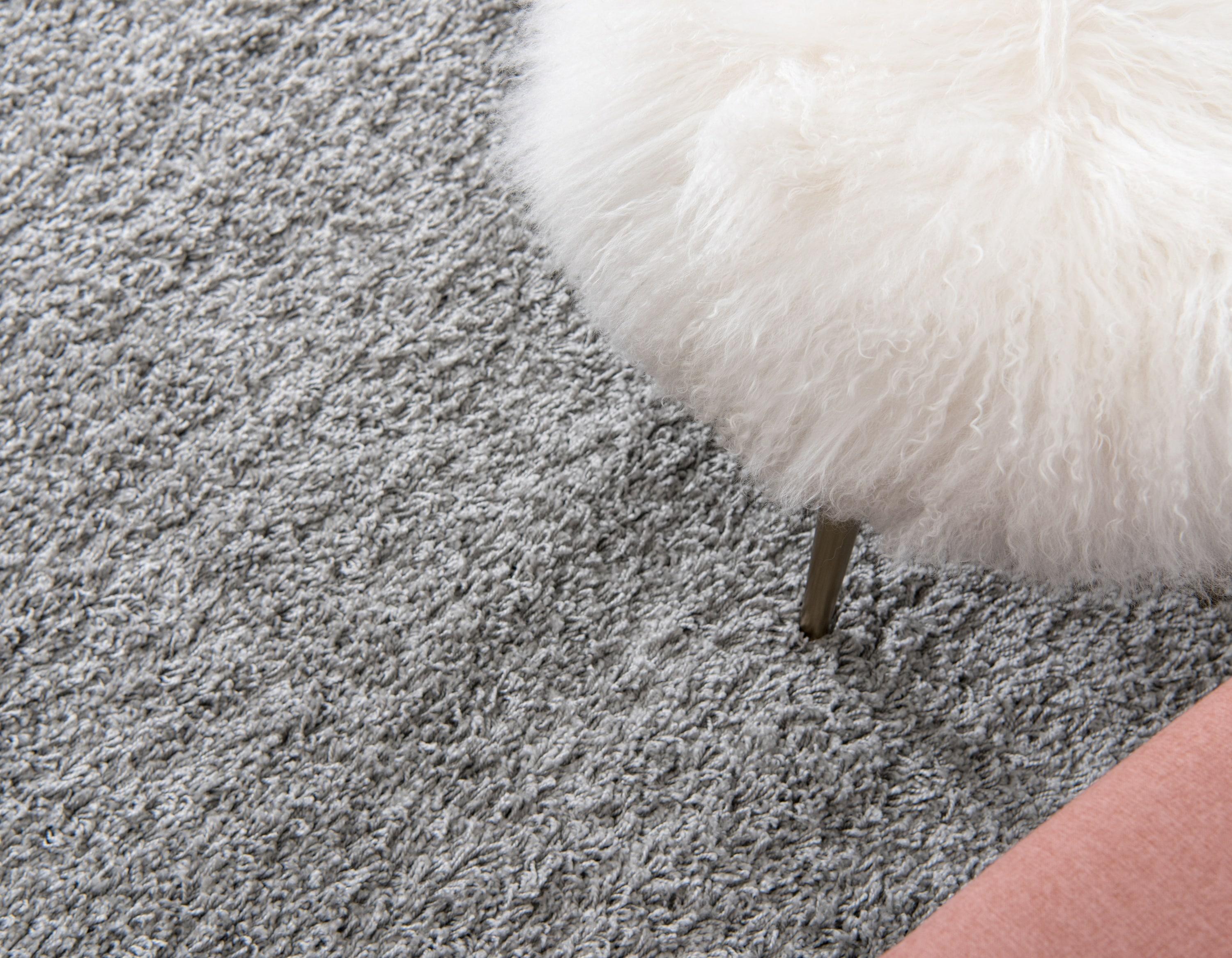 Unique Loom 2' 7 x 10' 0 Solid Shag Cloud Gray Area Rug