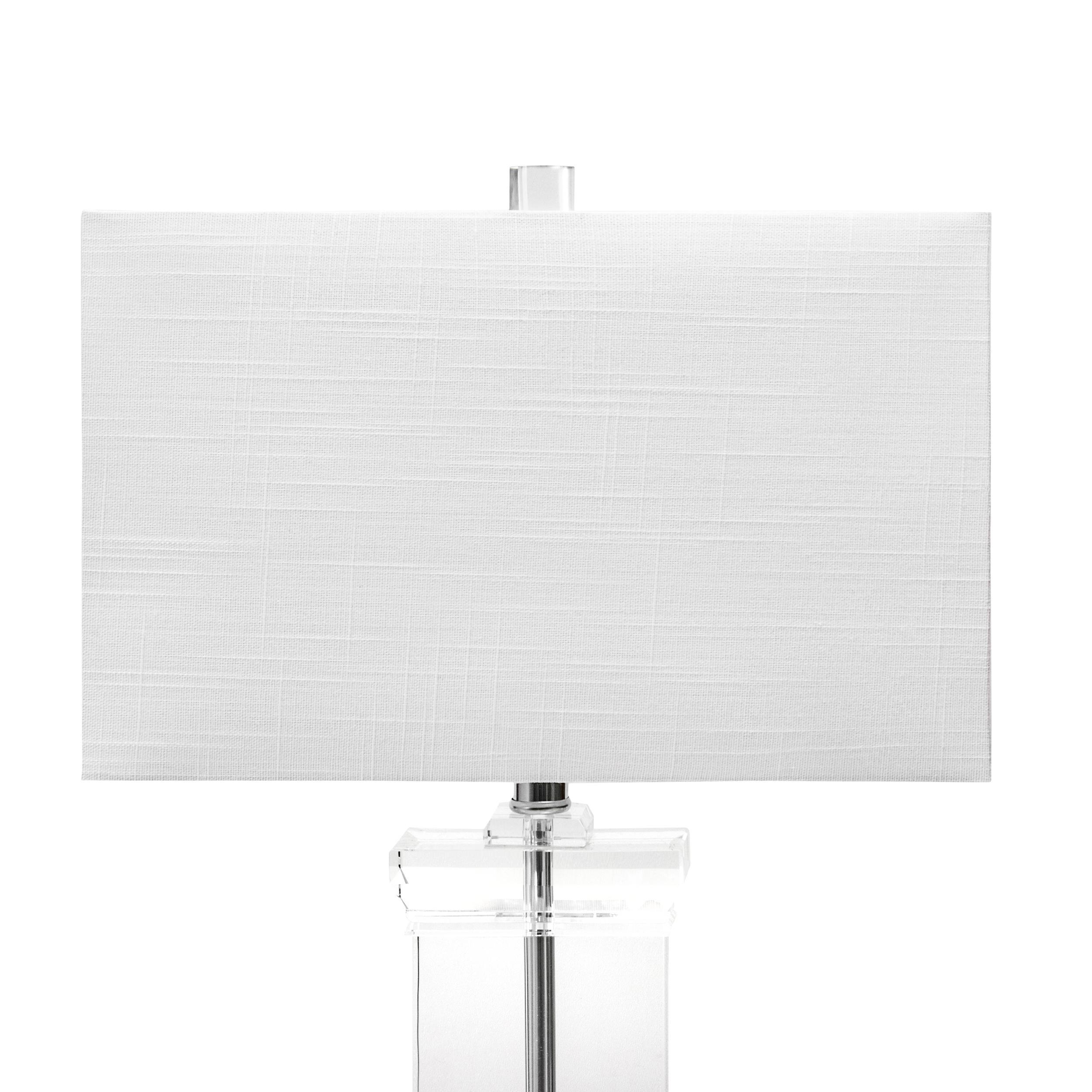 nuLOOM Toledo 25" Crystal Table Lamp Lighting - Clear 25" H x 9" W x 15" D