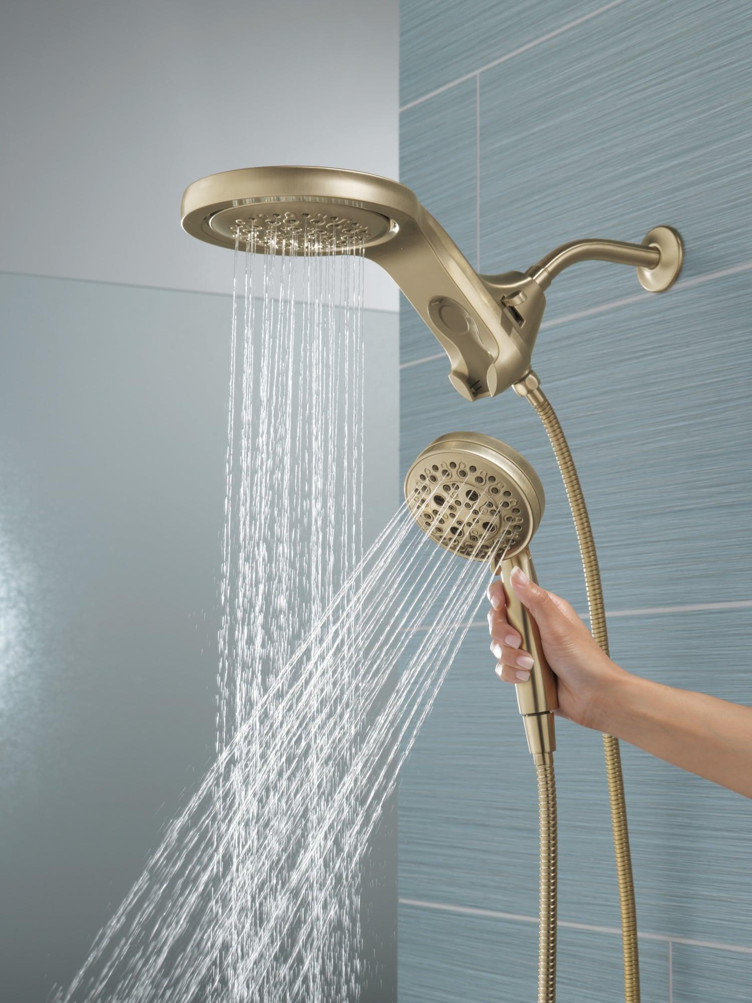 Hydrorain 5 Spray Dual Shower Head and Handheld Shower with Lumicoat and H2Okinetic 2.5 GPM