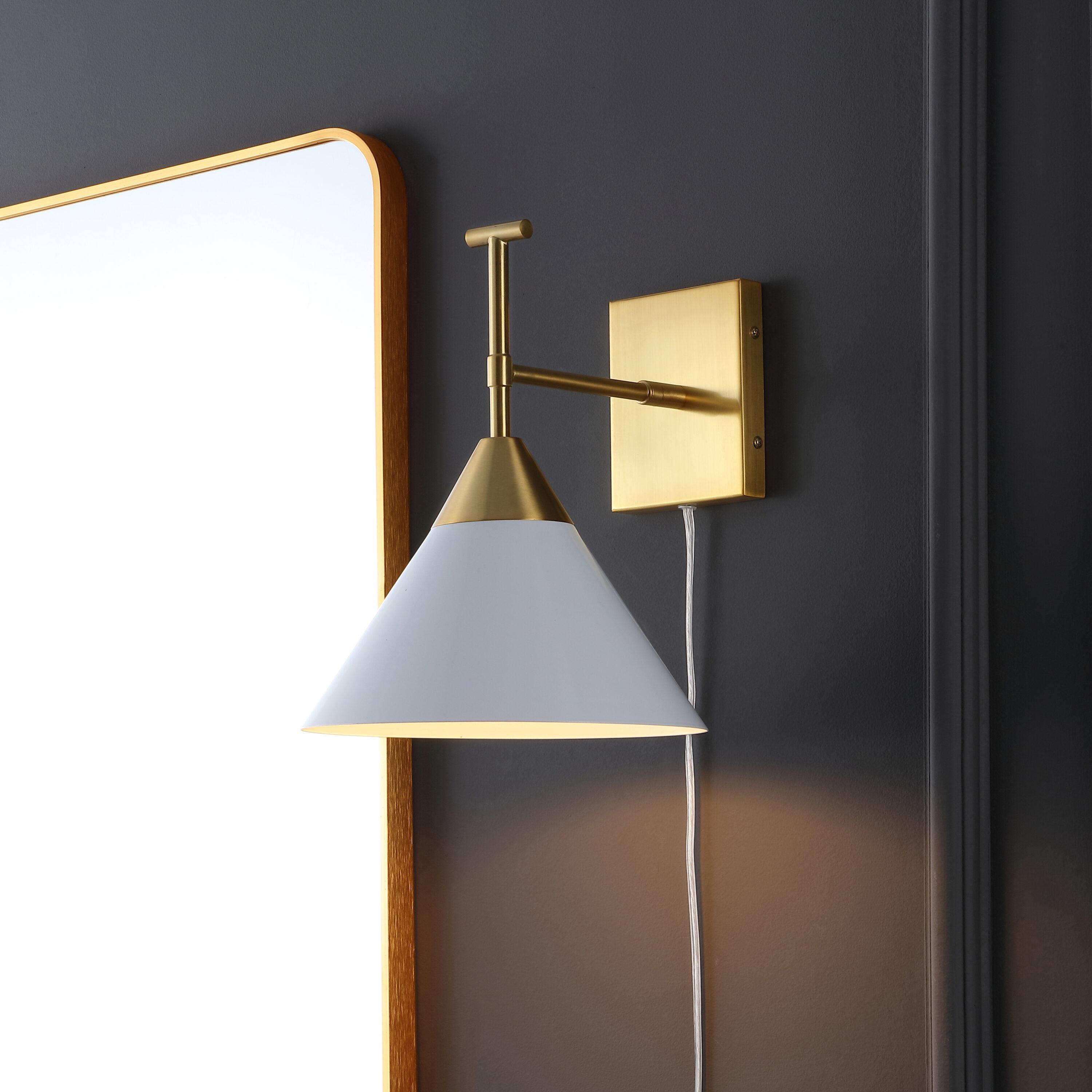 Velezia 12.5" Wall Sconce - SCN4146 - Gold/White - Safavieh