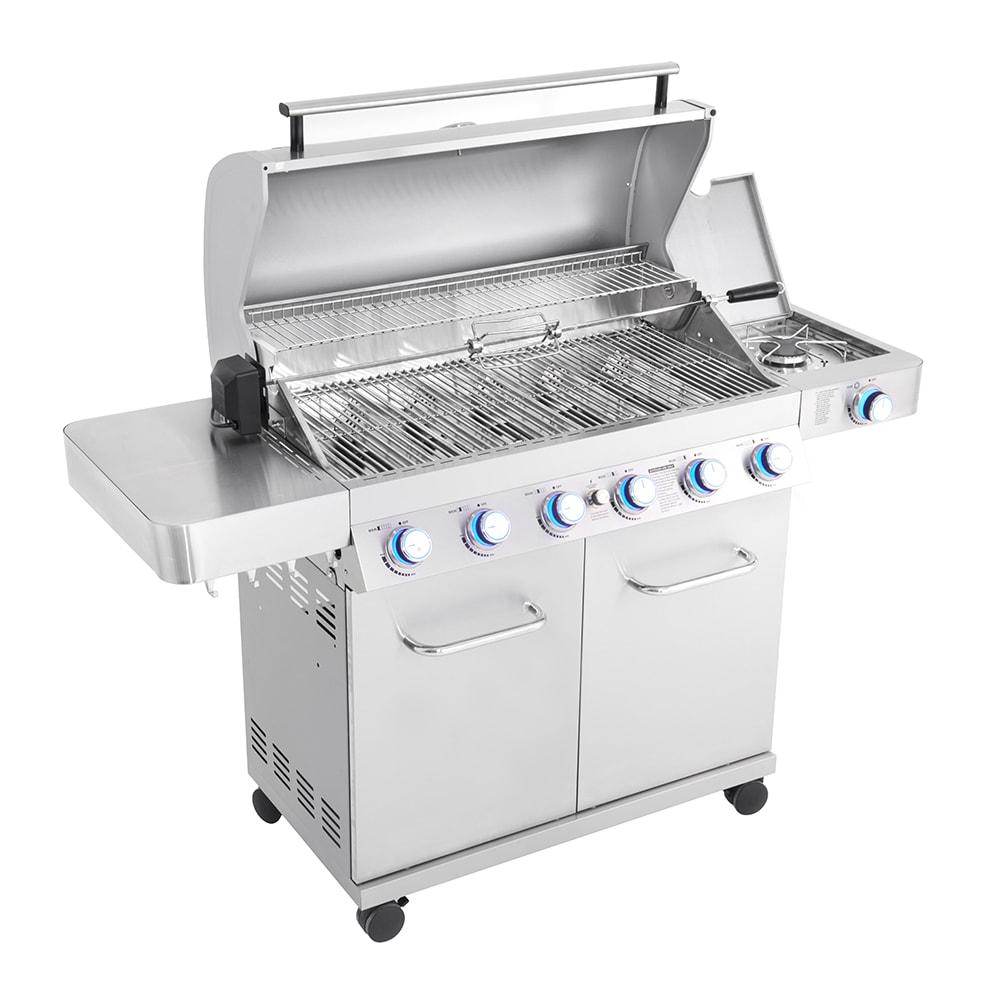 Monument Grill 77352 6-Burner Stainless Propane Gas Grillwith Rotisserie Kit