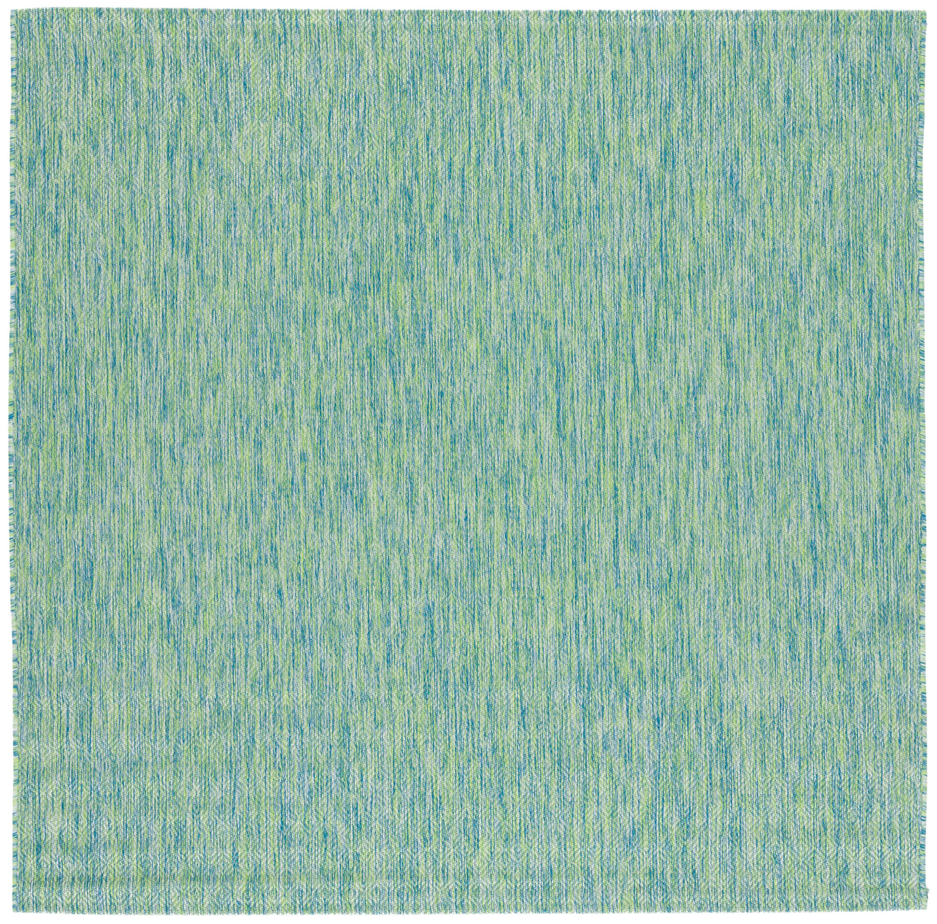 Courtyard CY8521 Power Loomed Indoor/Outdoor Area Rug - Green/Blue - 5'3"x5'3" - Safavieh.