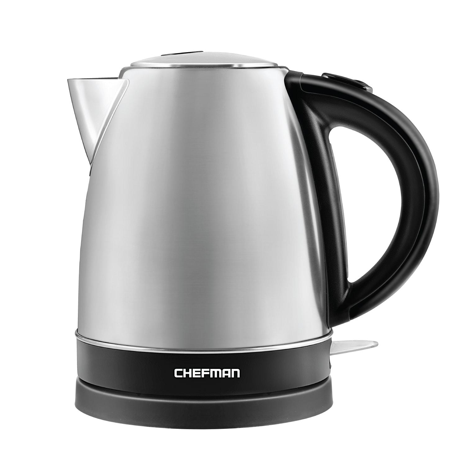 Chefman Rapid Boil 1.7L Electric Kettle w/ Swivel Base, Auto Shut Off - Stainless Steel