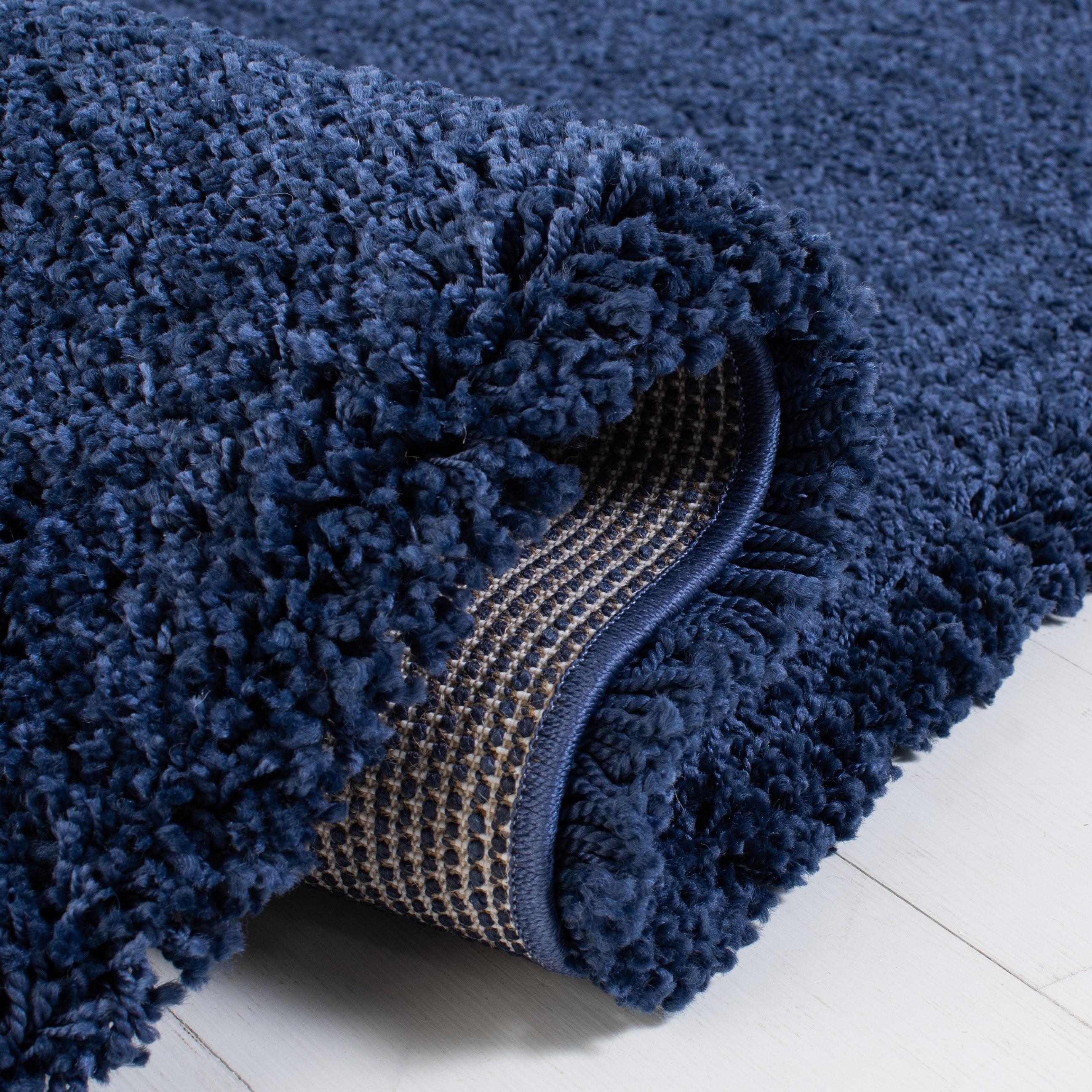Milan Shag SG180 Power Loomed Indoor Area Rug - Navy - 5'1"x8' - Safavieh