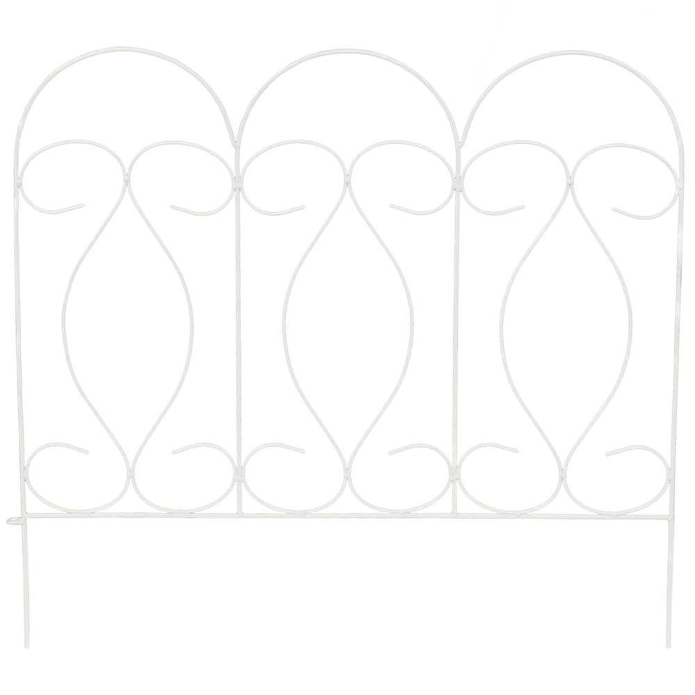 SunnyDaze Decor Traditional 24" x 24" Steel Decorative Garden Fence Panels (Set of 5)