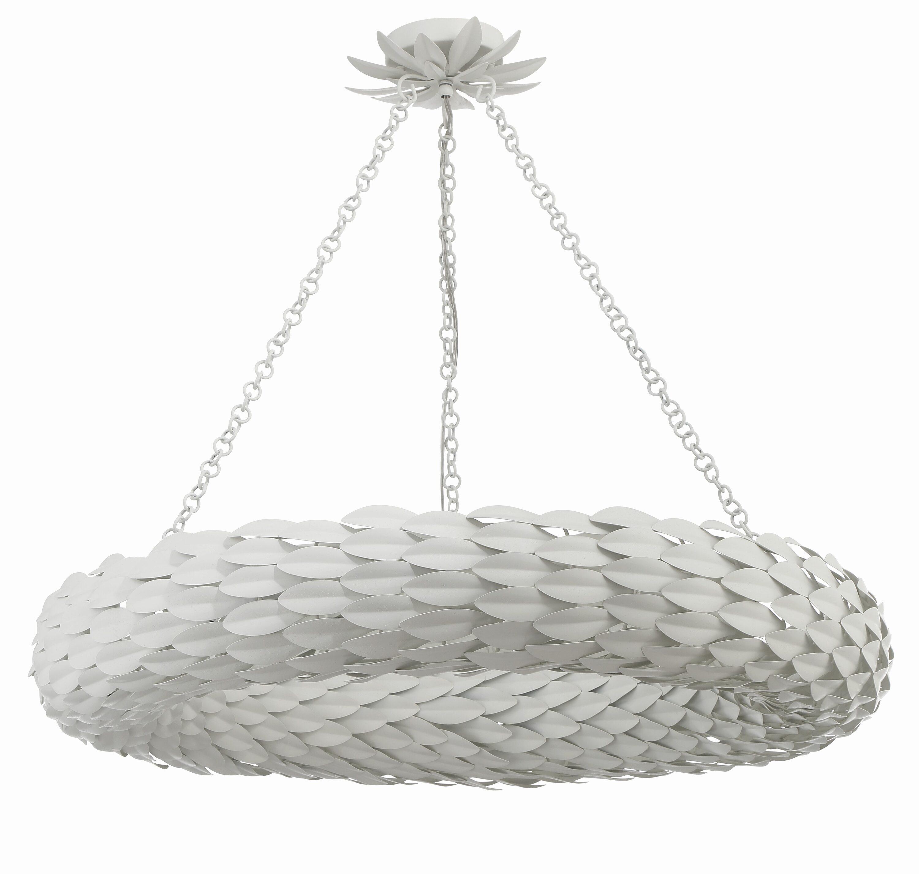 Crystorama Lighting Broche 8 - Light Pendant in  Matte White