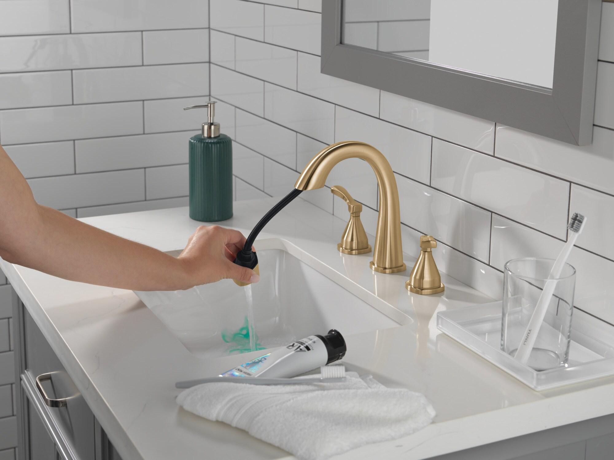 Stryke Widespread Bathroom Faucet with Drain Assembly and DIAMOND™ Seal Technology