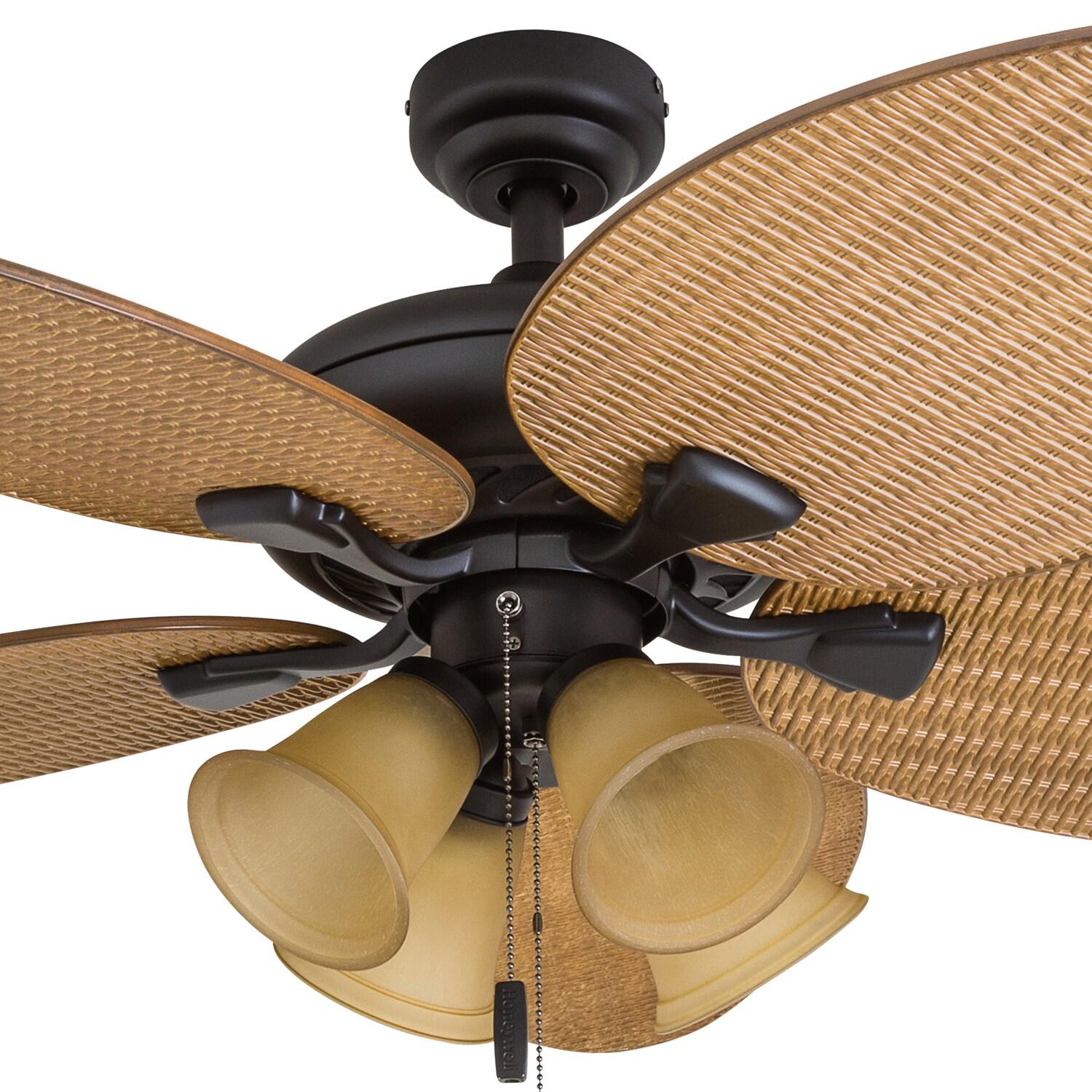 52" Palm Valley Tropical 5 Blade LED Ceiling Fan