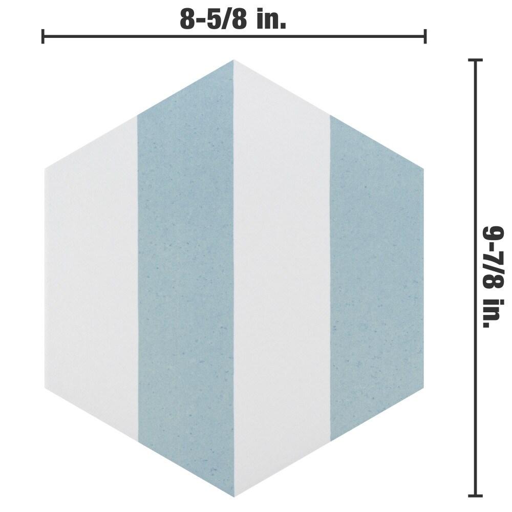 Porto 9" x 10" Porcelain Patterned Wall & Floor Tile