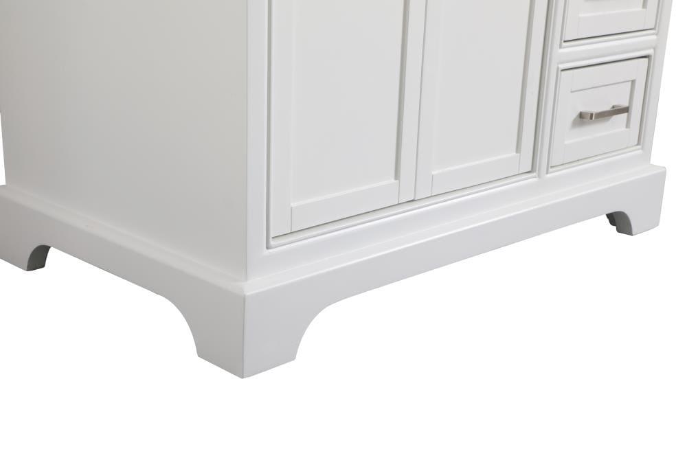 Elegant Decor Americana 36" Wood Single Bathroom Vanity in White