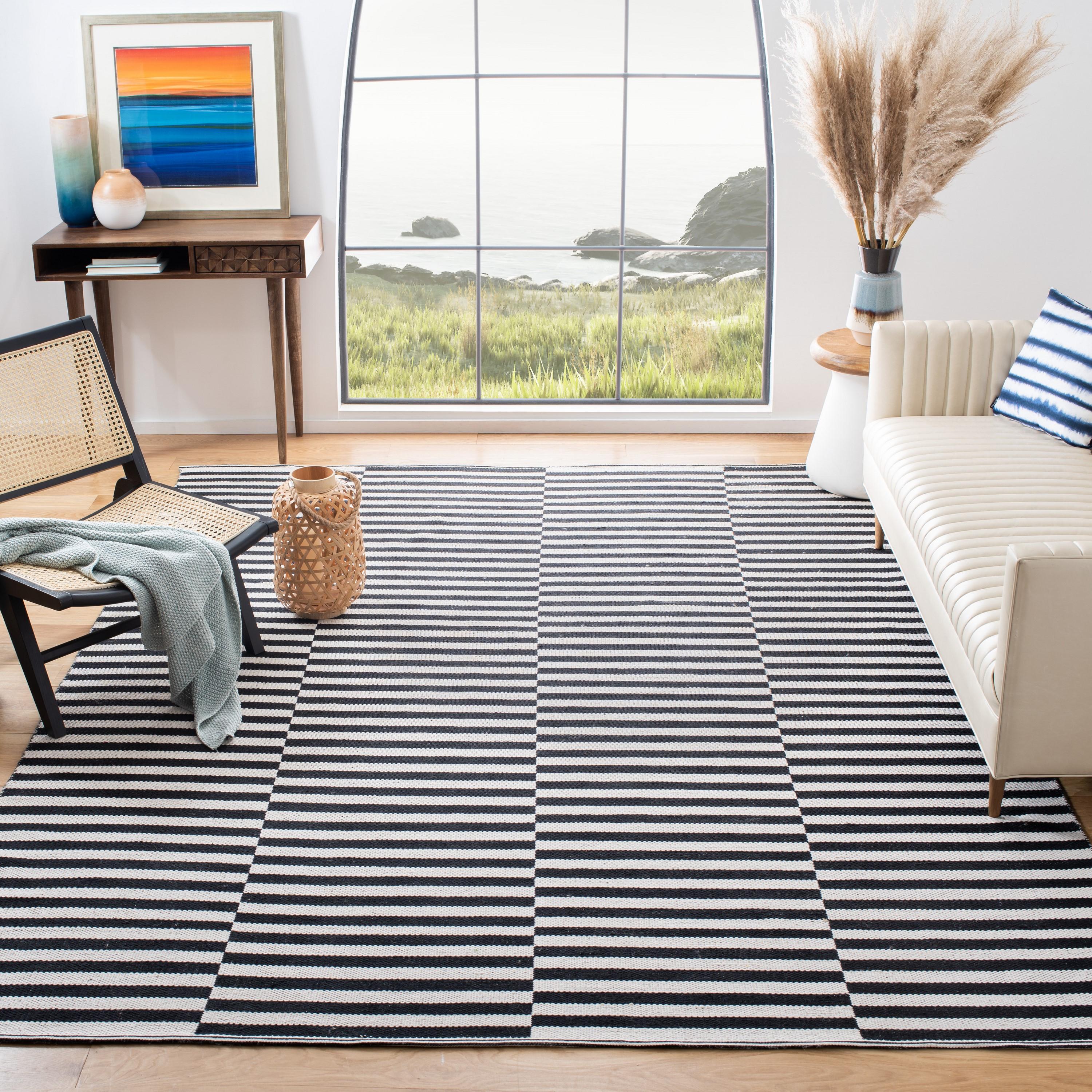 Montauk MTK715 Hand Woven Indoor Accent Rug - Ivory/Black - 2'6"x4' - Safavieh