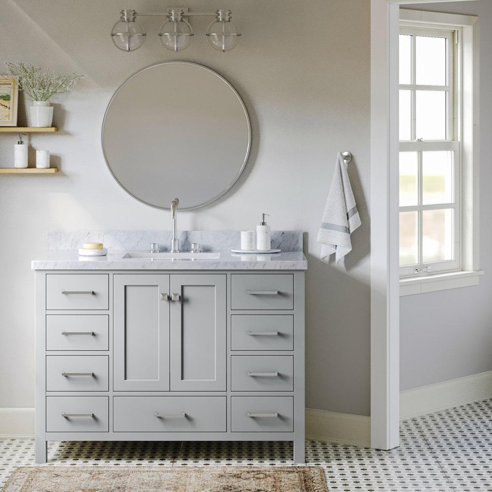 Ariel A049s-Bc Cambridge 48" Single Free Standing Vanity Cabinet Only - Grey