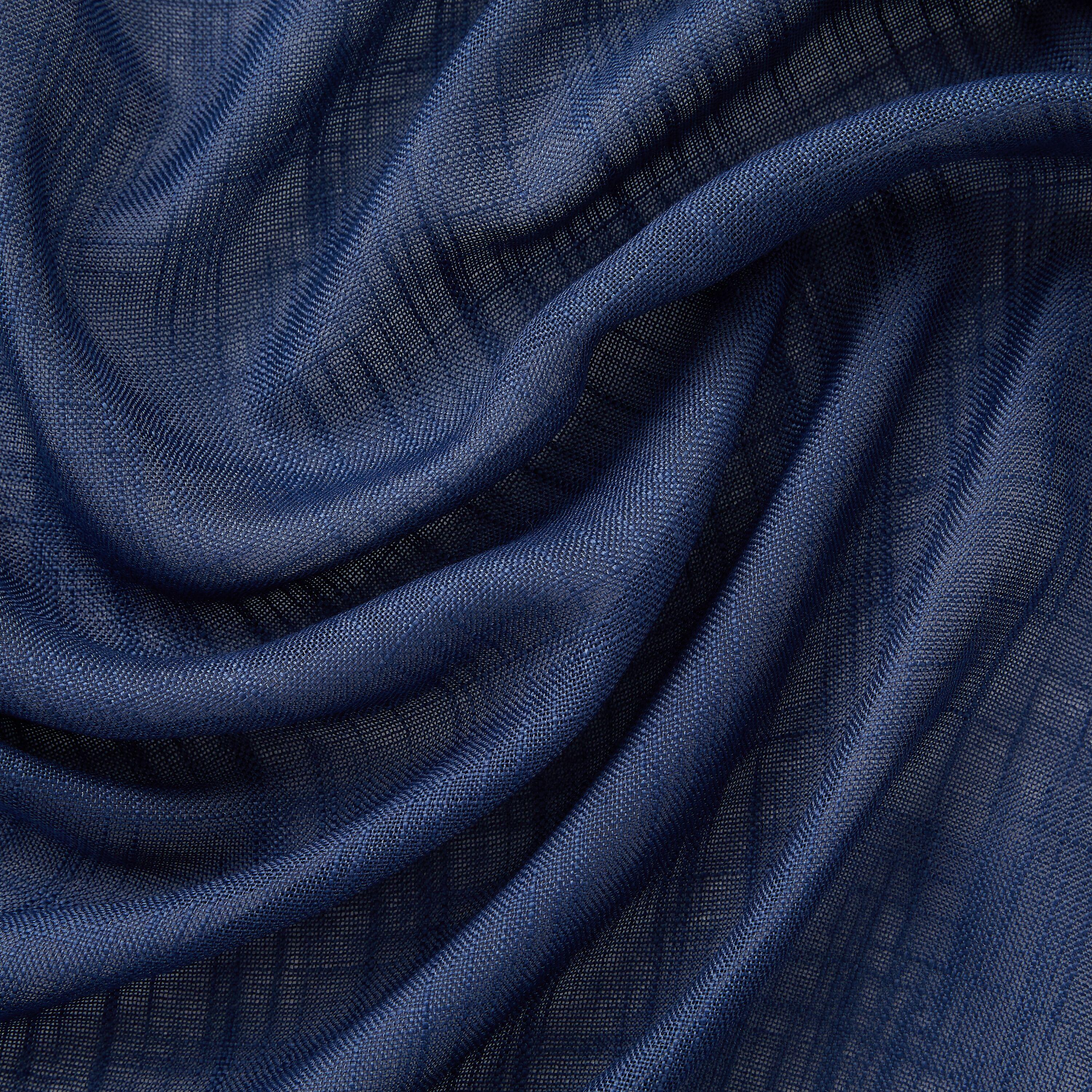 THD Serena Faux Linen Textured Semi Sheer Transparent Window Grommet Long Thick Curtain Panels, Pair