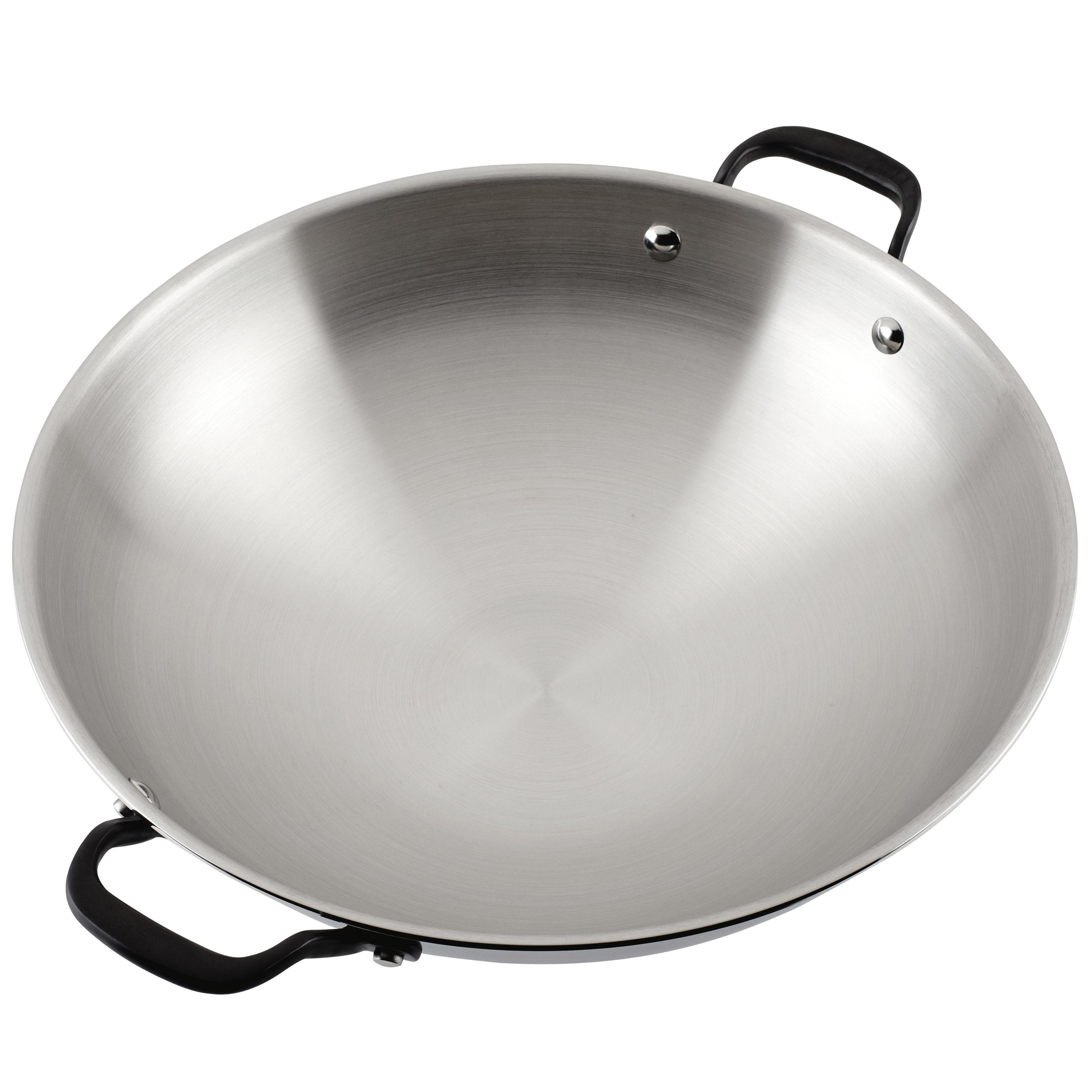 KitchenAid® 5-Ply CladPolished Stainless Steel Induction Wok, 15-Inch