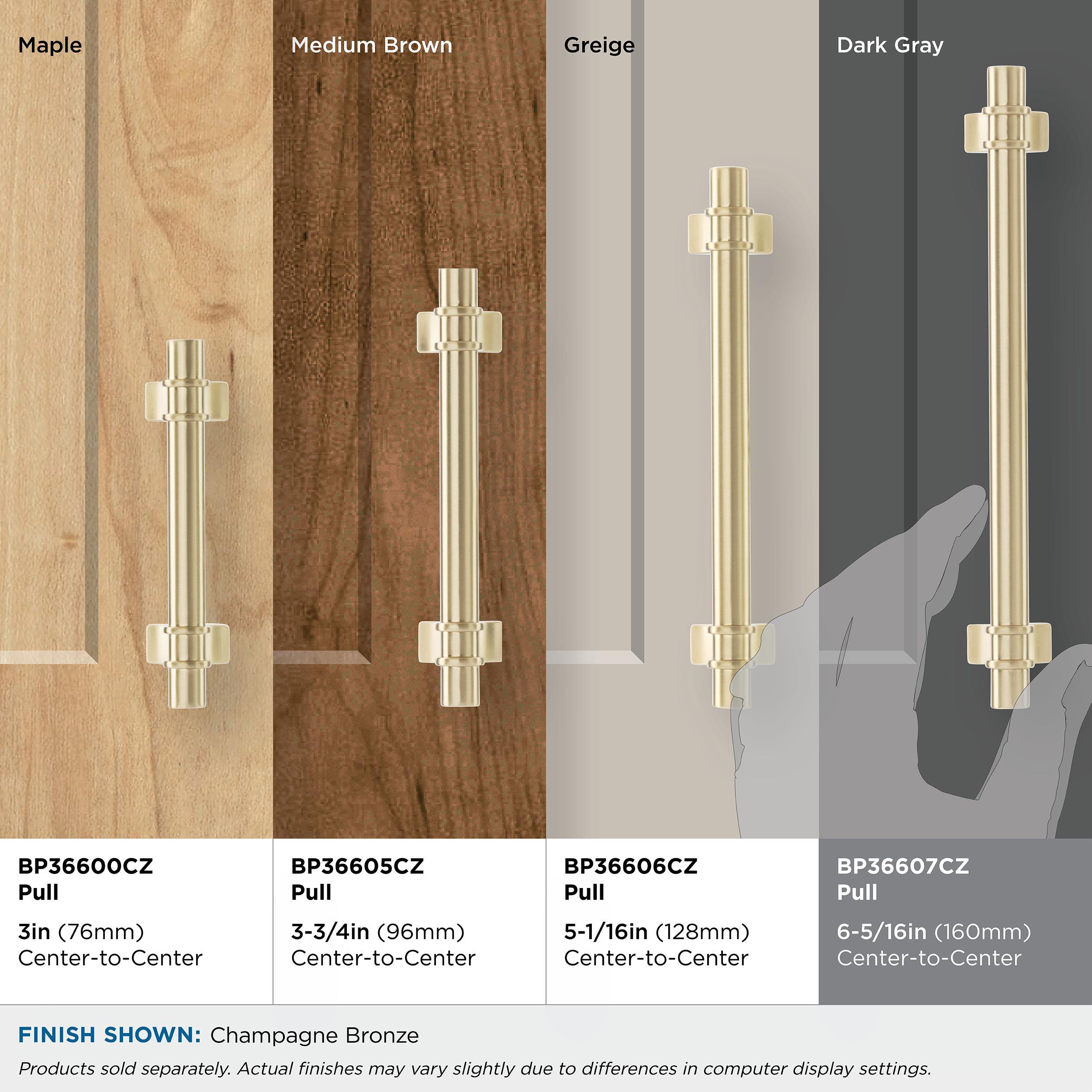 Amerock Davenport 6-5/16 inch (160mm) Center-to-Center Champagne Bronze Cabinet Pull