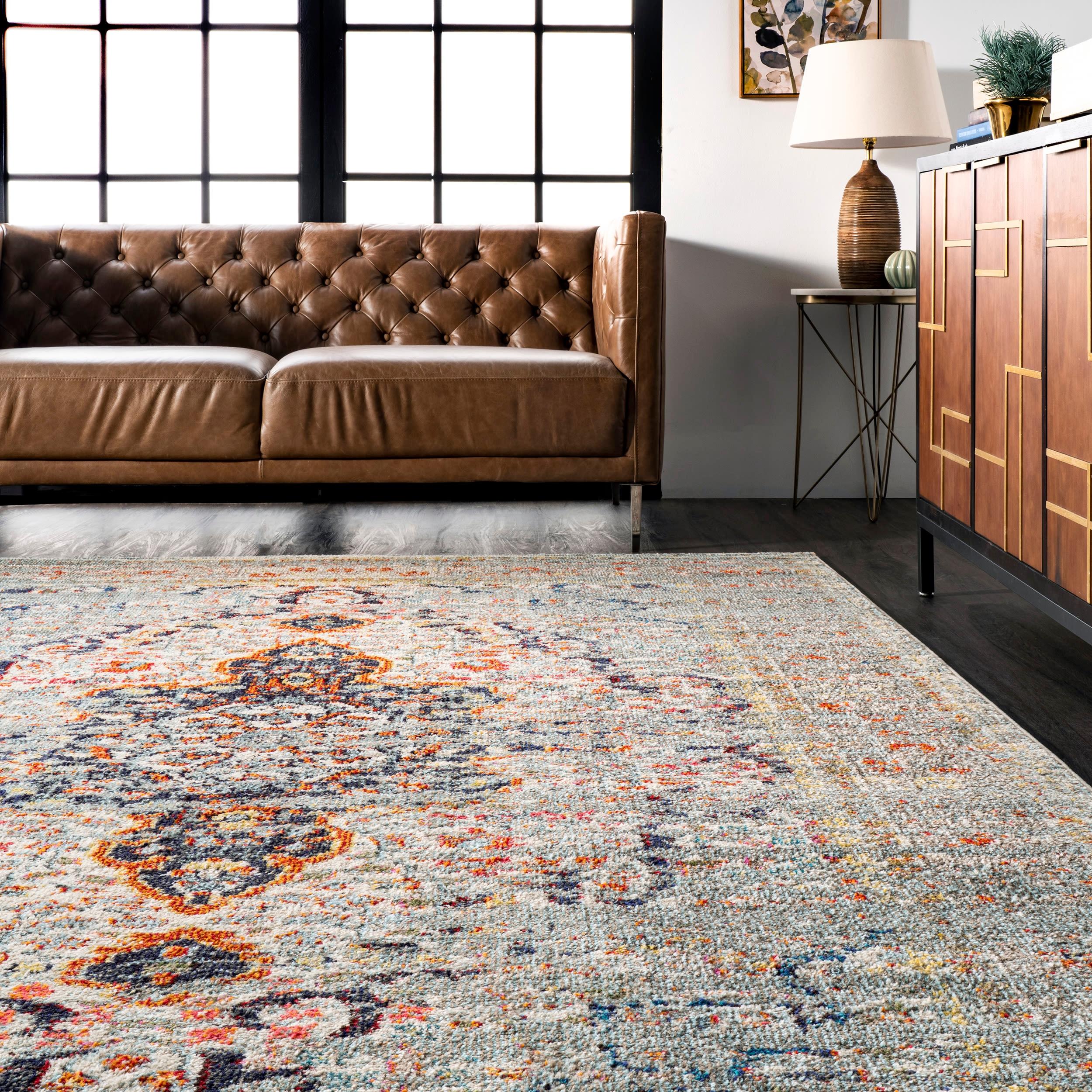 nuLOOM Sarita Distressed Persian Area Rug, 12' x 15', Gray