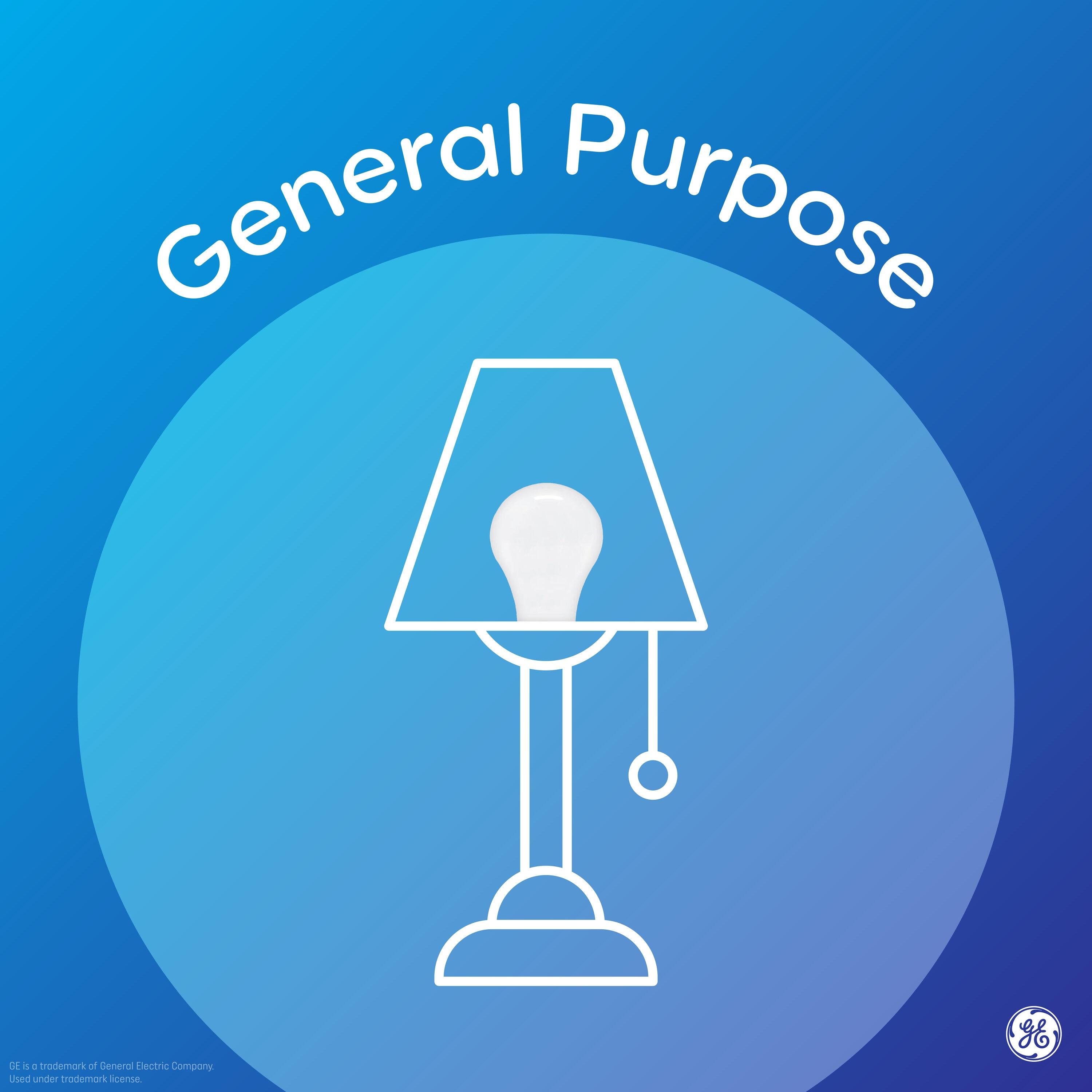 GE 4pk 40W Basic A19 LED Light Bulbs Daylight: 5000K, 420 Lumens, E26 Base, 9.1-Year Life, Damp Location Suitable