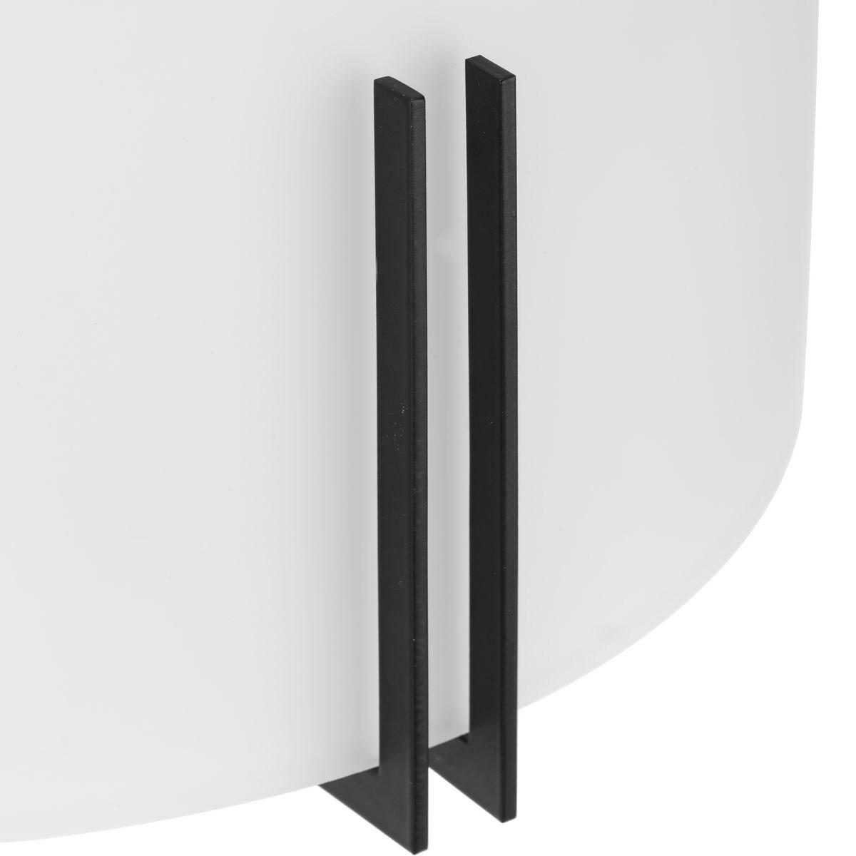 Progress Lighting, Modern Glass, 2-Light Wall Sconce, Matte Black, Etched Glass, Steel.