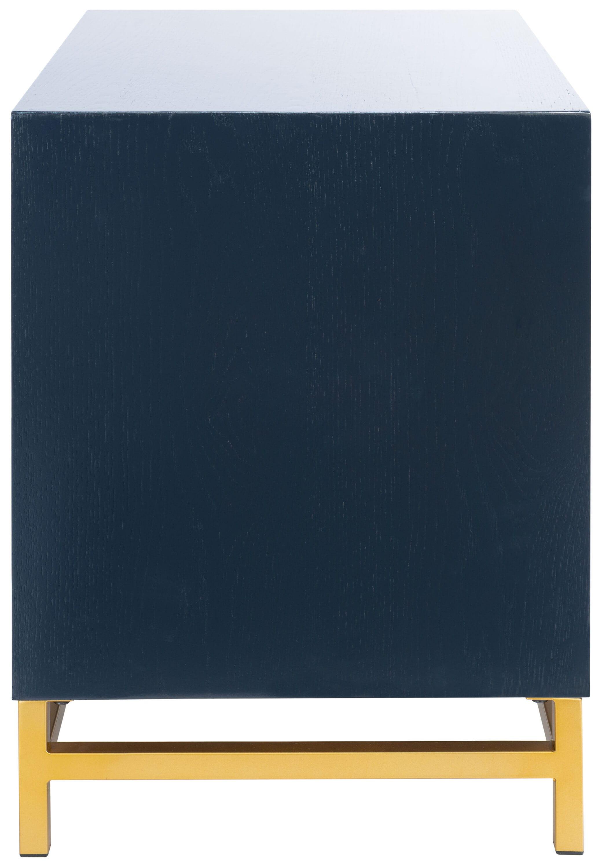 Fenno 2 Drawer Nightstand - Teal/Brass - Safavieh.