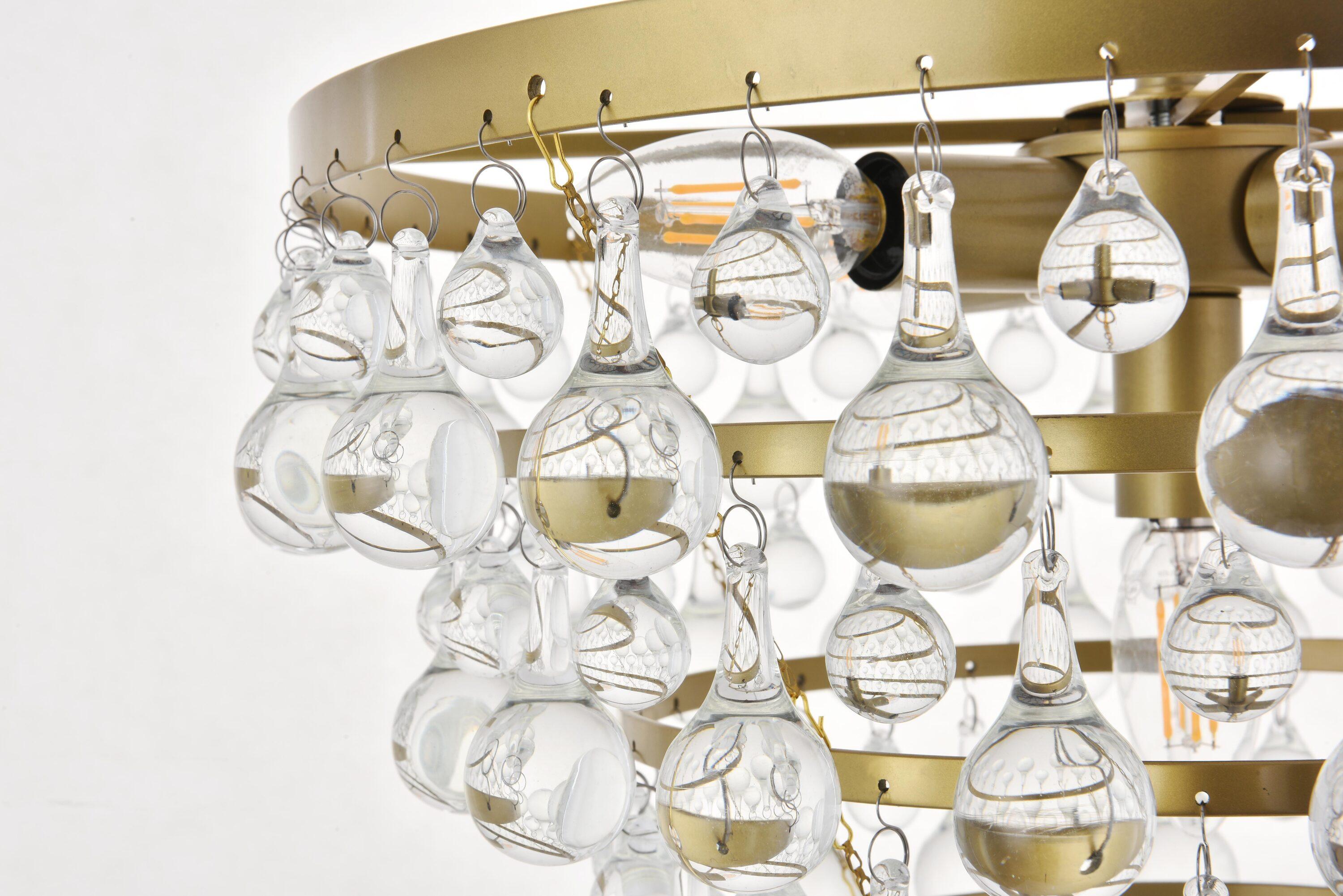 Elegant Lighting Kora 5 light Brass Pendant