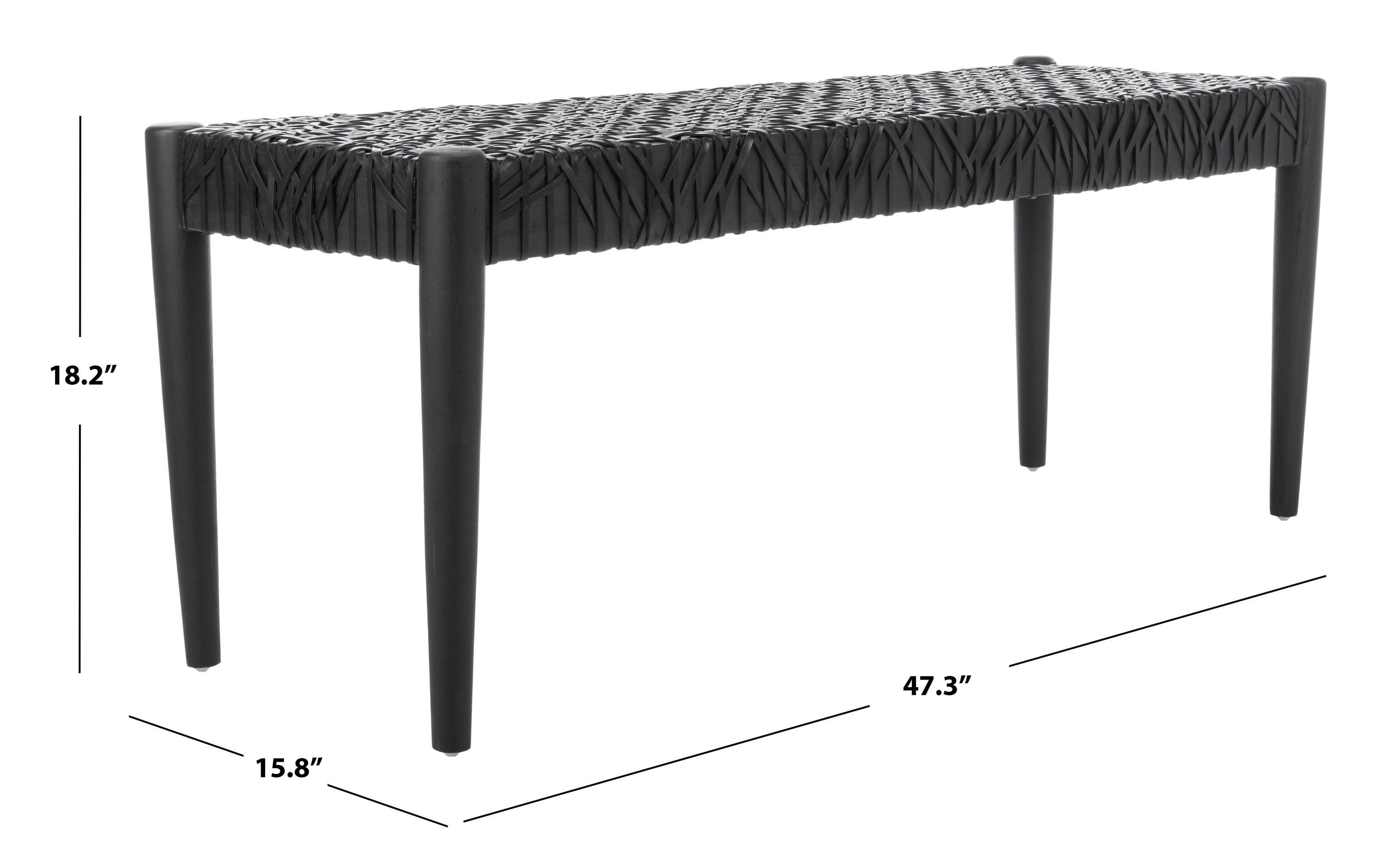 Kazbah 47" Genuine Leather Bench