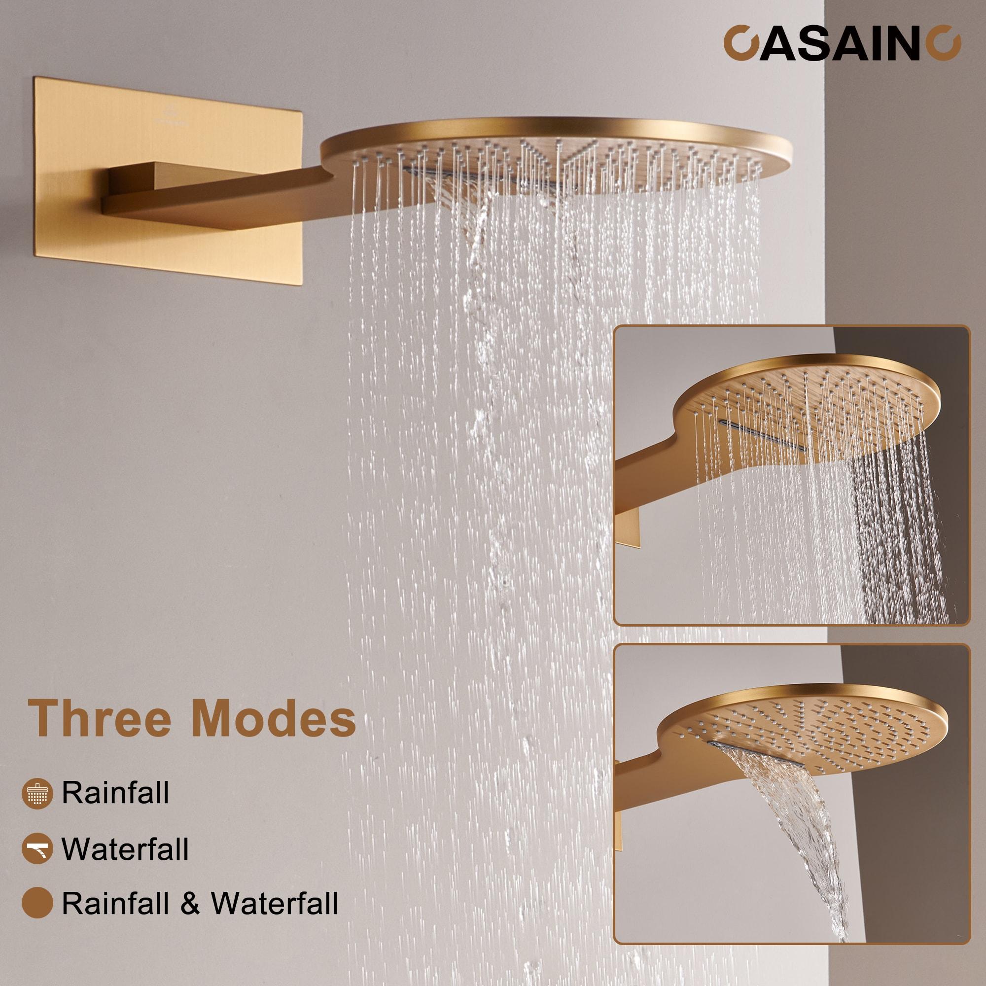 Cascade Bliss Thermostatic Rainfall Shower System with Rough in-Valve