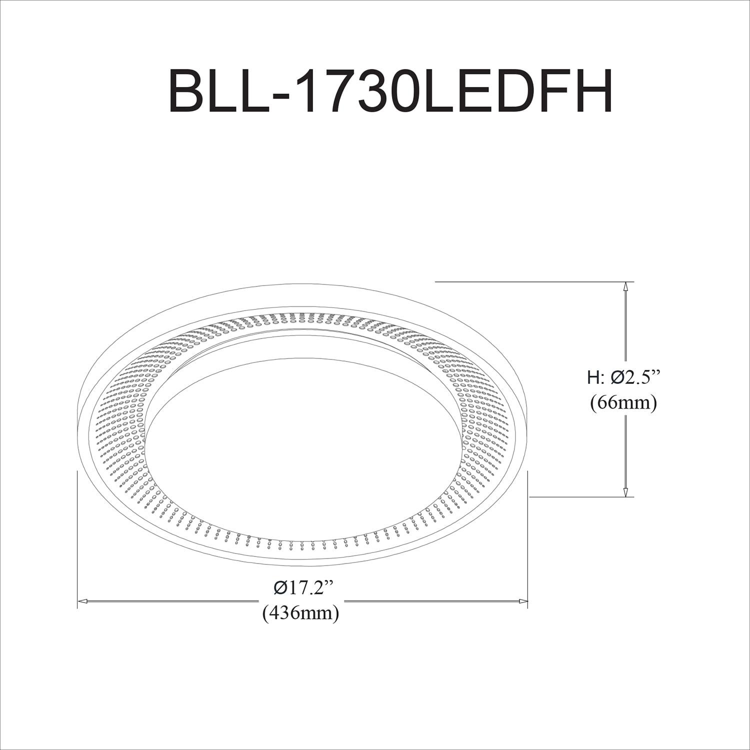 Dainolite Metal Modern 30 Watt Boullier Matte White Flush Mount