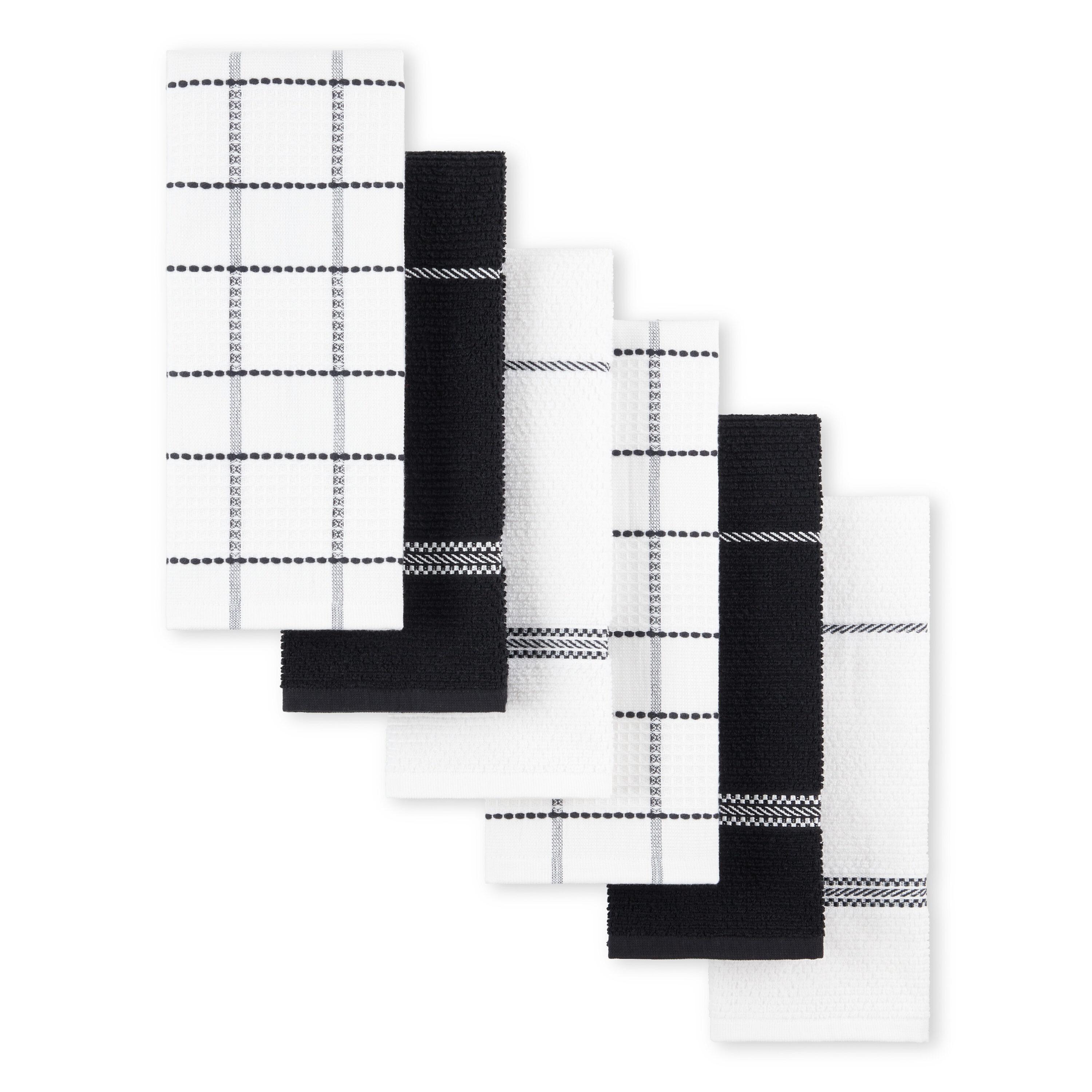 Martha Stewart Martha Stewart Modern Waffle Kitchen Towel Set 6-Pack, Linen, 16"x28" (Set of 6)