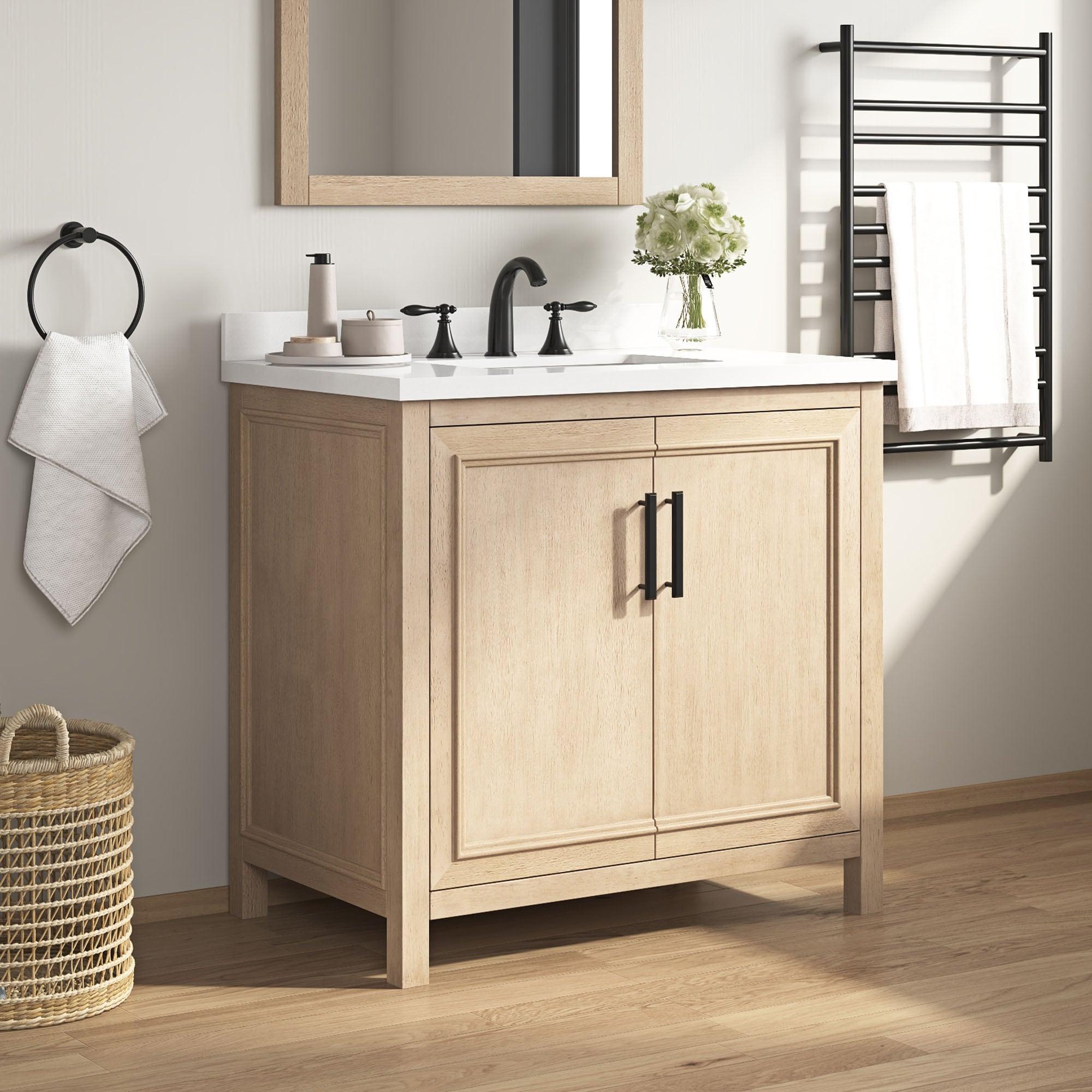 OVE Decors Nyall Bathroom Vanity 36 In, Sahara Birch (Renovation)