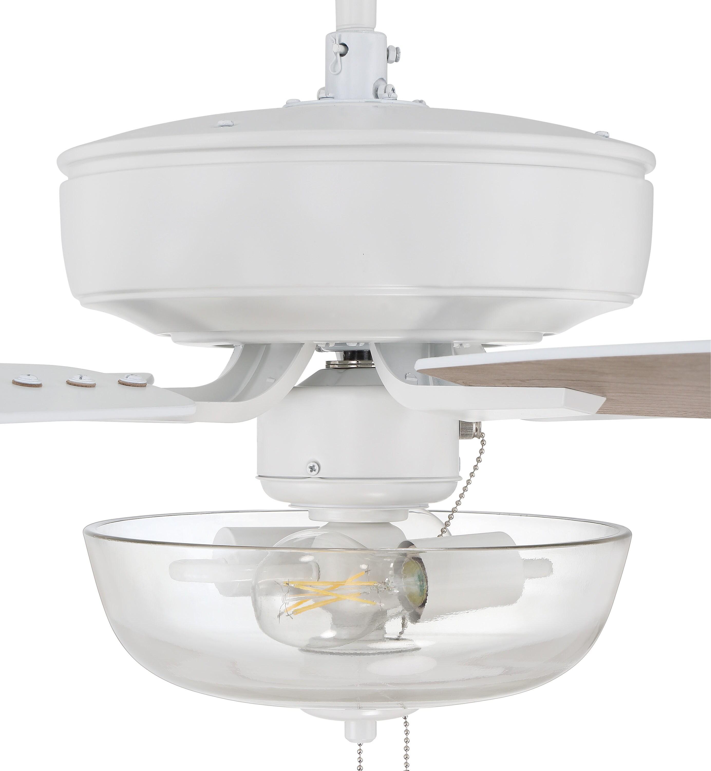 Pro Plus 101 Clear Bowl Light Kit 52'' Ceiling Fan with Light Kit