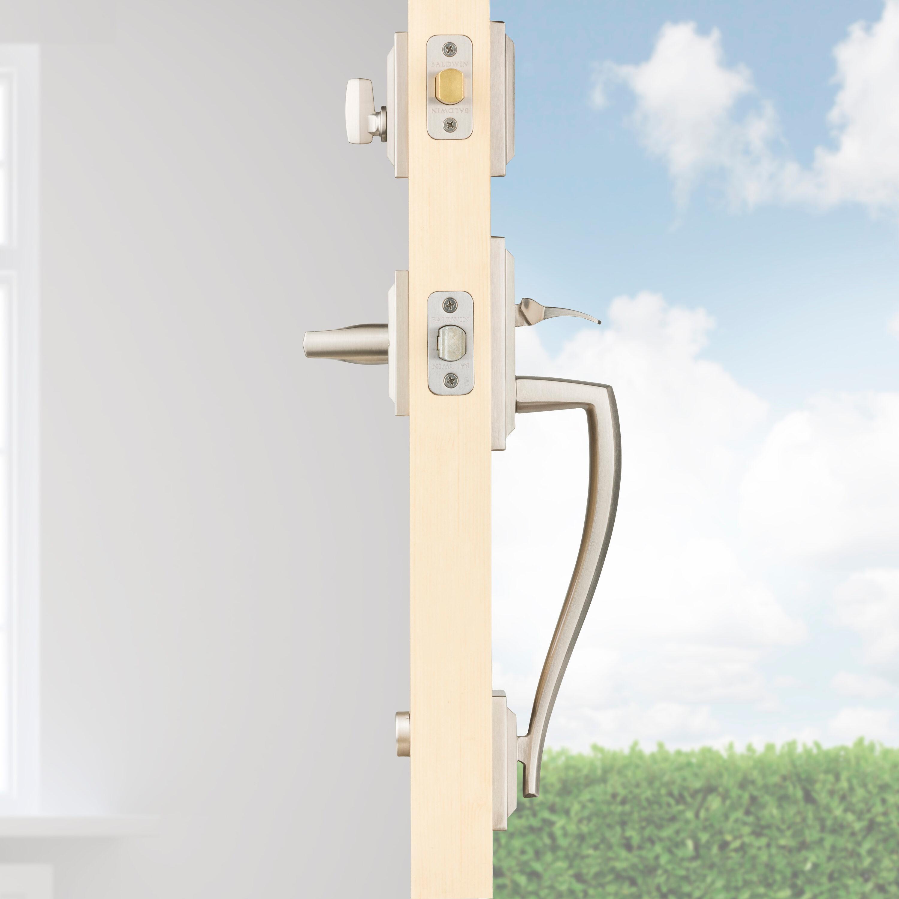 Torrey Pines Satin Nickel Single-Cylinder Deadbolt Handleset