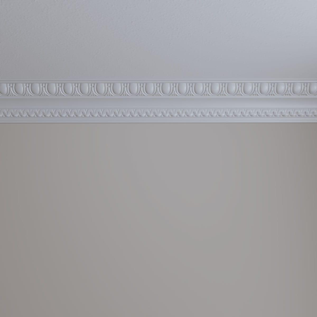 Ekena Millwork 4 7/8"H x 3 1/2"P x 6"F x 94 1/2"L Bedford Egg & Dart Crown Moulding