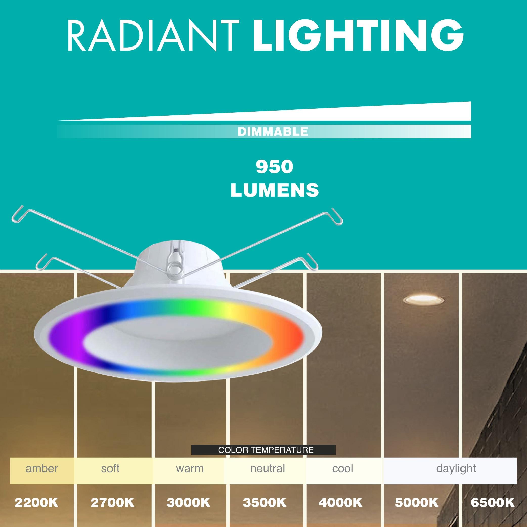 Simply Conserve 5/6 in. Smart Wi-Fi Plus BLE 12-Watt LED Recessed Downlight Retrofit