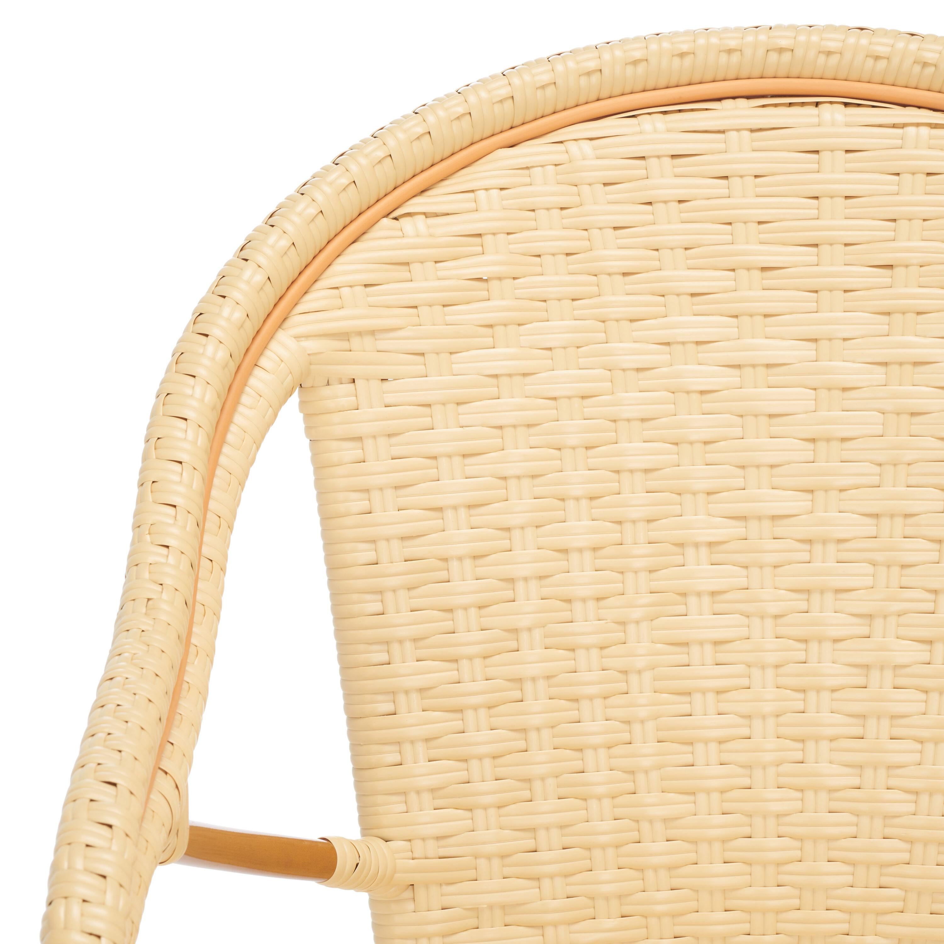 California Counter Stool With Arms - Indoor/Outdoor - PAT7533 - Natural - Safavieh