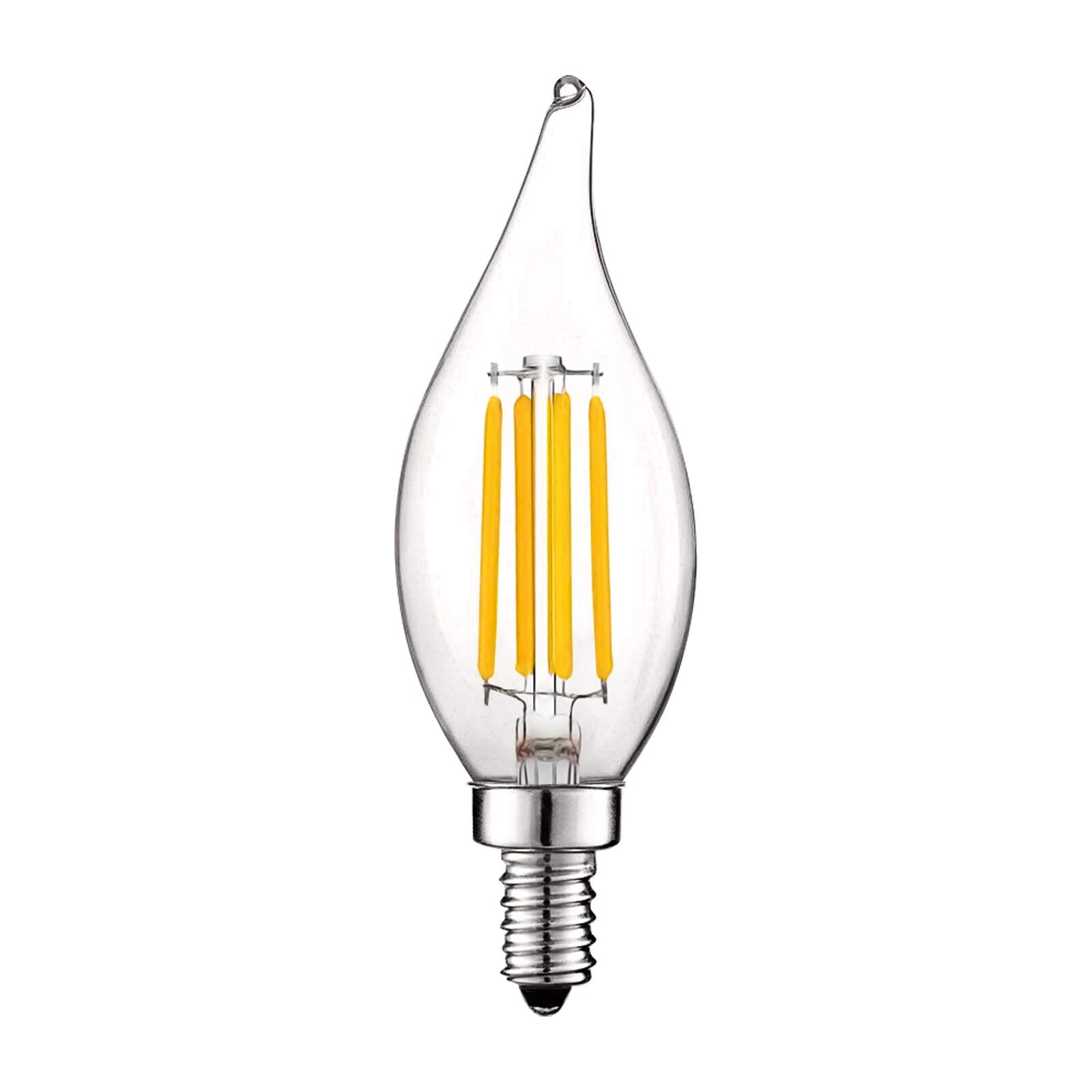 5 Watt (40 Watt Equivalent), CA11 LED, Dimmable Light Bulb, E12/Candelabra Base