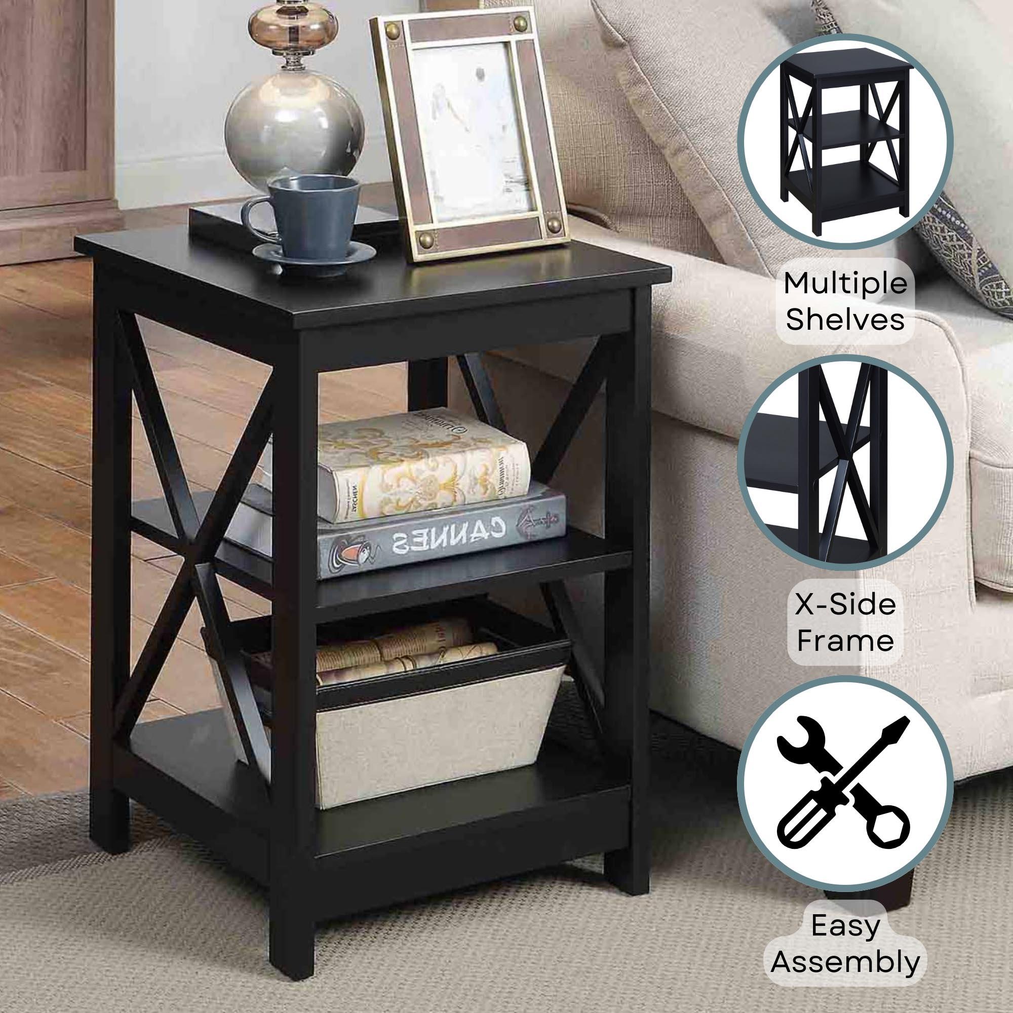 Oxford End Table With Black Finish