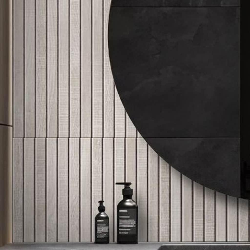 Apollo Tile Bois Ribbon 23.77" x 47.25" Matte Natural Porcelain Deco Wall and Floor Tile 15.49 sqft/case 2-pack