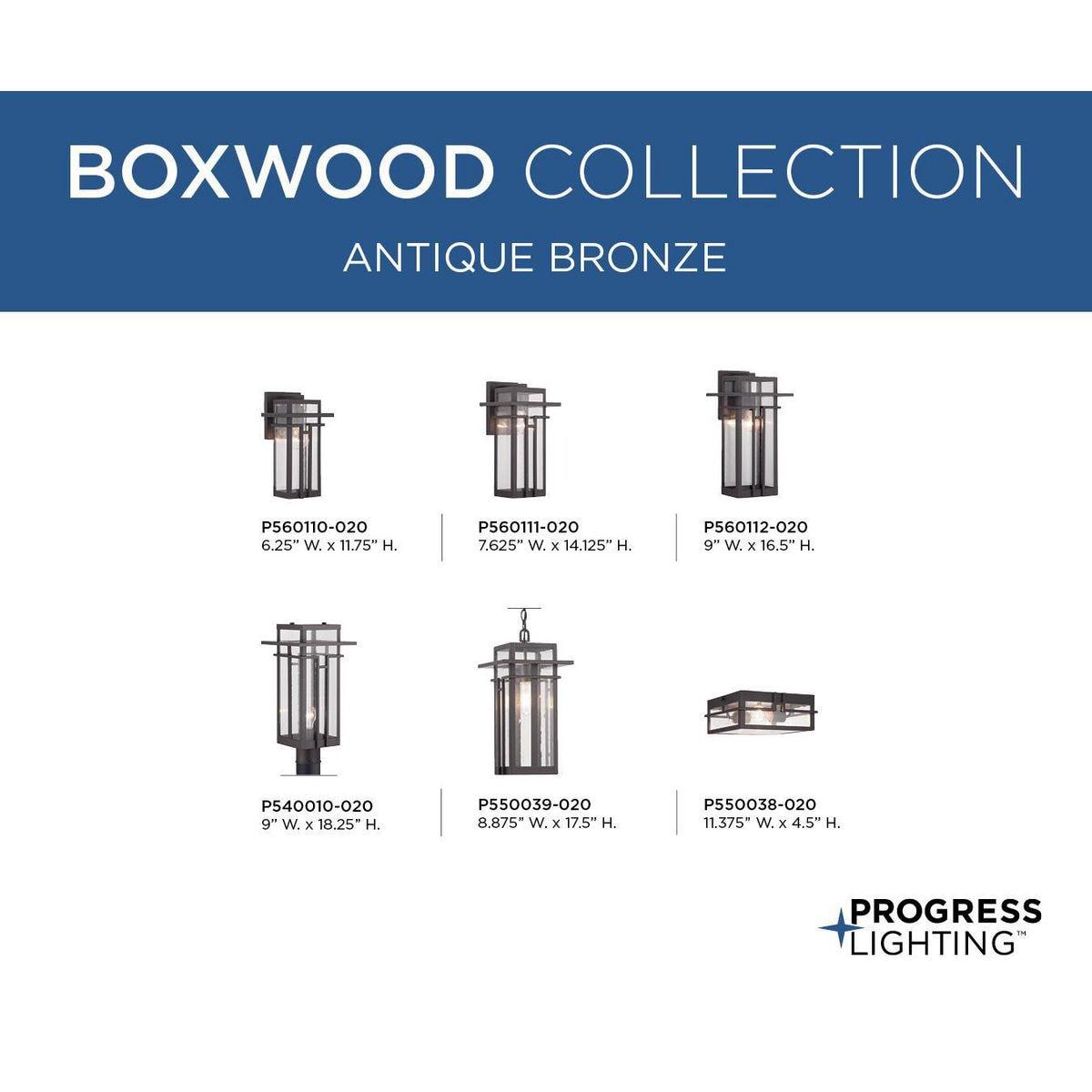 P550038-020-Progress Lighting-Boxwood - Outdoor Light - 2 Light in Modern Craftsman and Modern Mountain style - 11.38 Inches wide by 4.5 Inches high