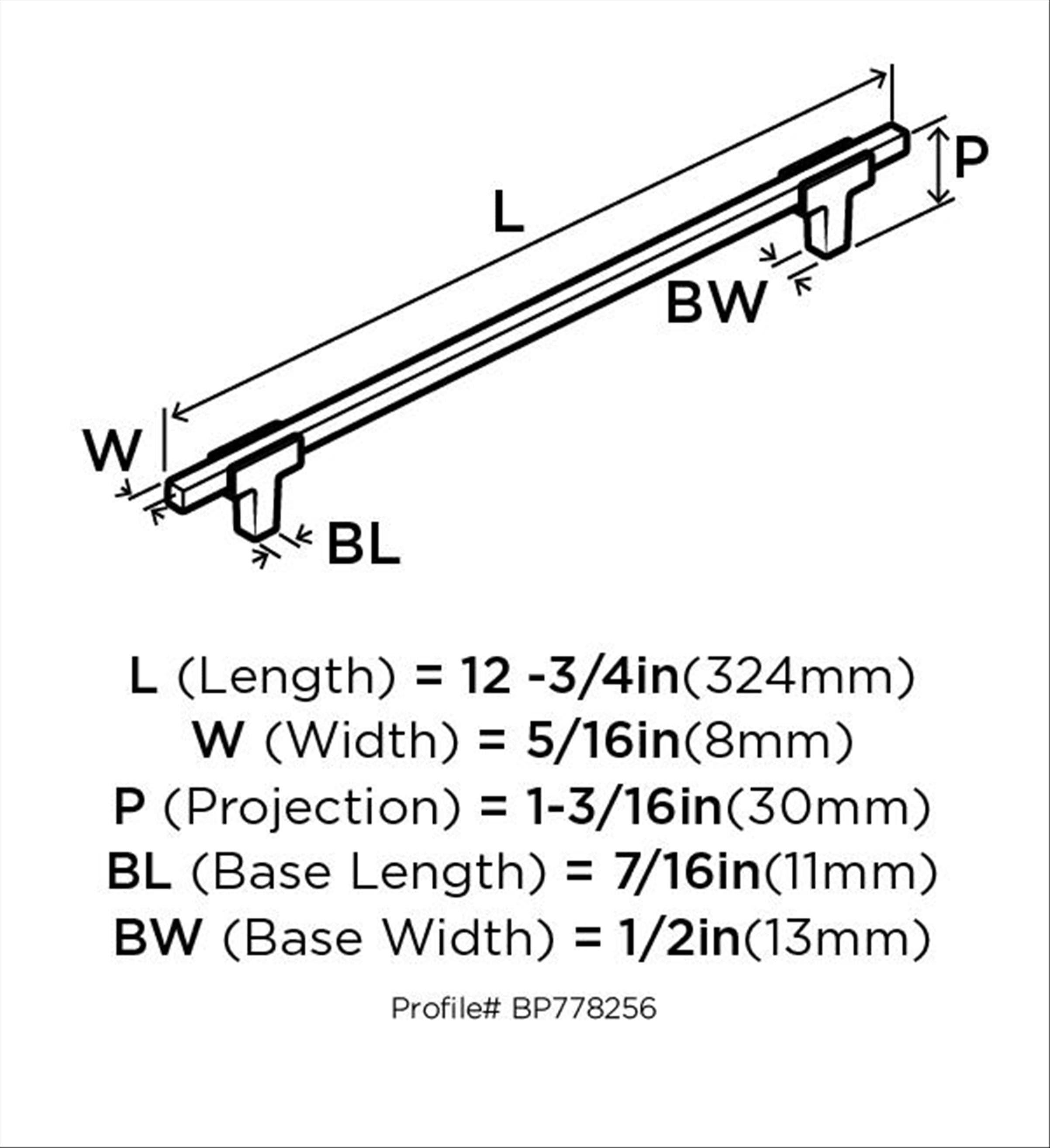 Amerock Urbanite 10-1/16 inch (256mm) Center-to-Center Polished Chrome/White Cabinet Pull