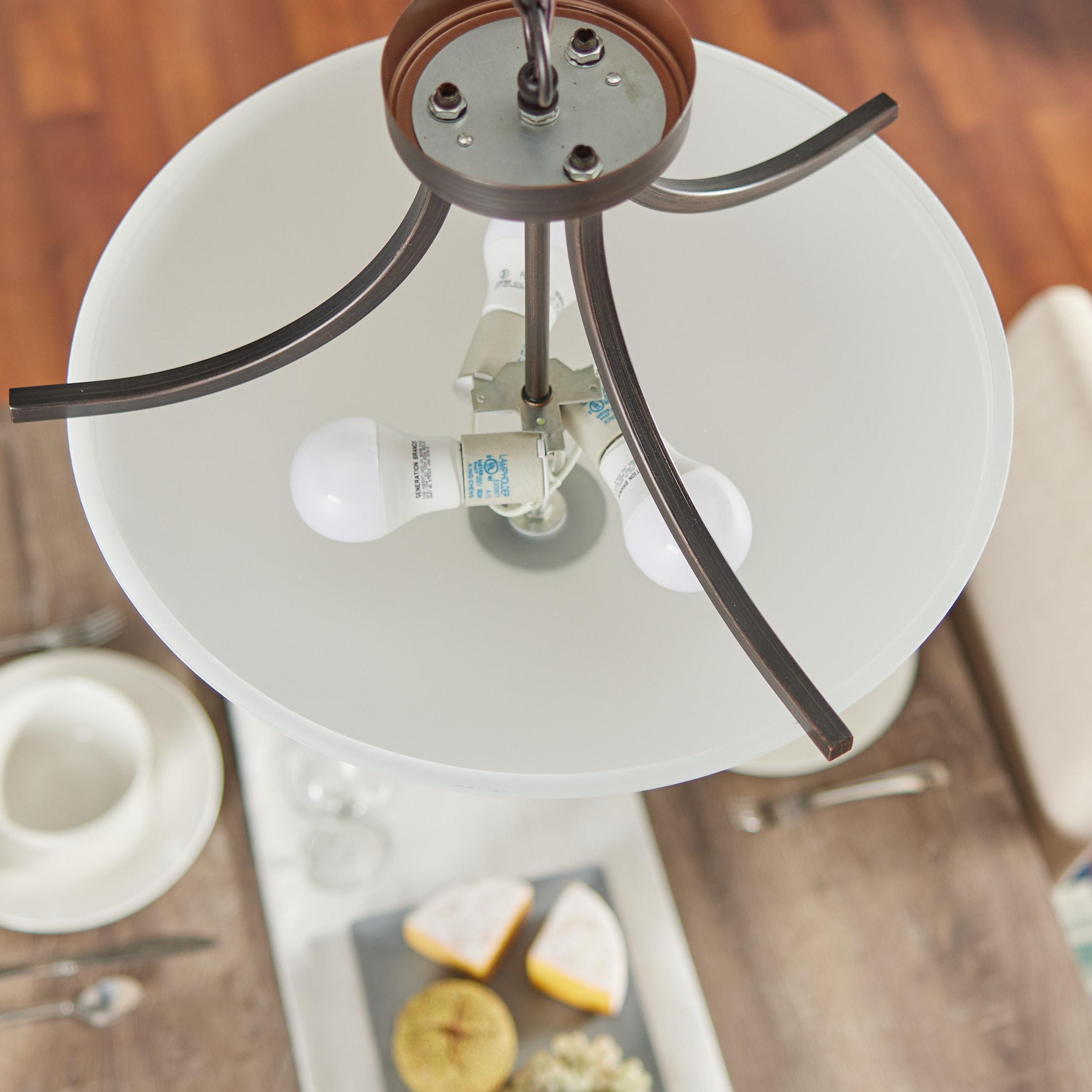 Geary 3-Light Burnt Sienna Semi-Flush Mount Convertible Pendant