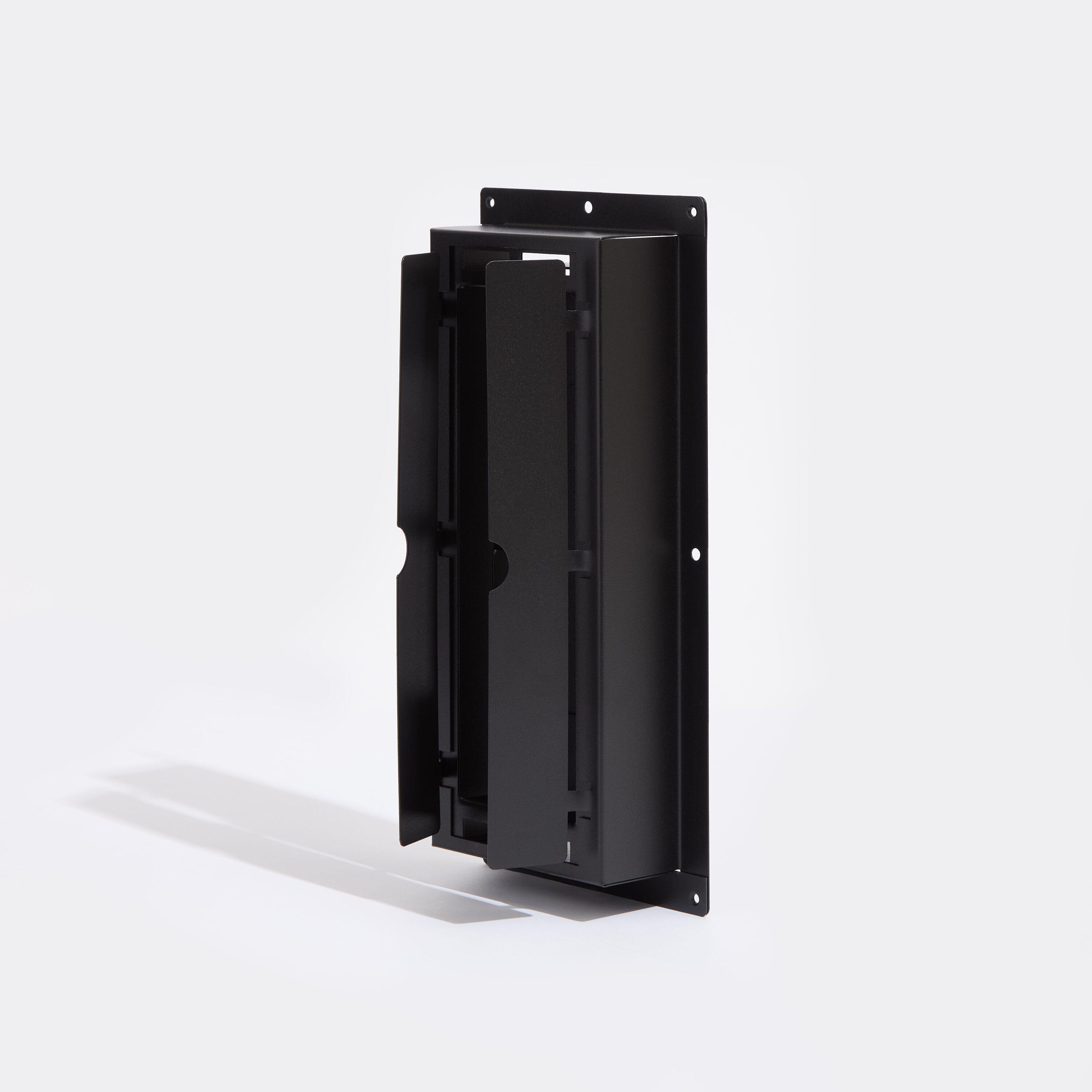 Fittes 6-in x 12-in 1-way Steel Matte Black Floor Register