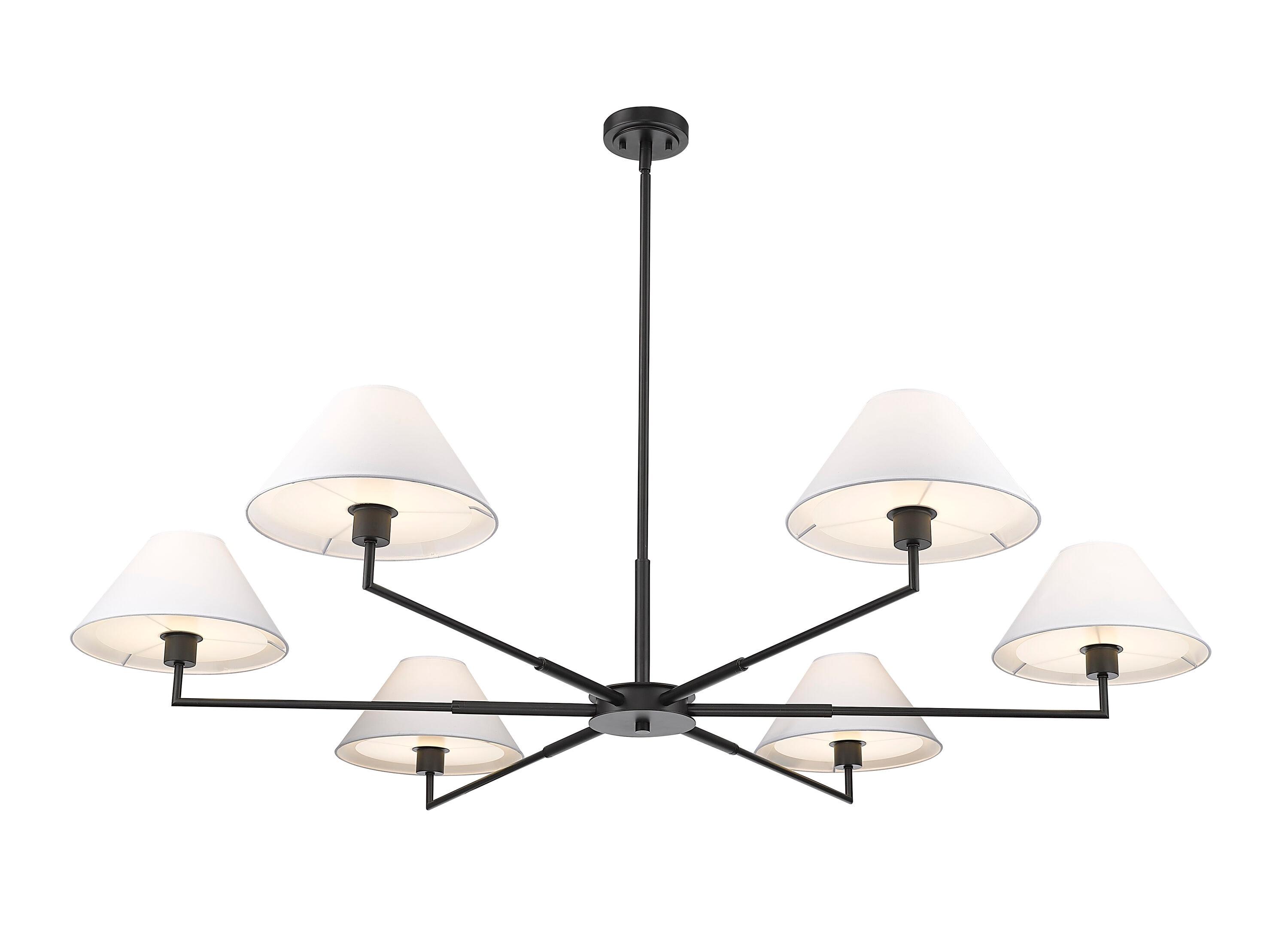 Z-Lite Leila 6 - Light Chandelier in  Matte Black