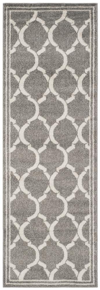 Amherst AMT415 Power Loomed Indoor Runner Rug - Dark Grey/Beige - 2'3"x9' - Safavieh