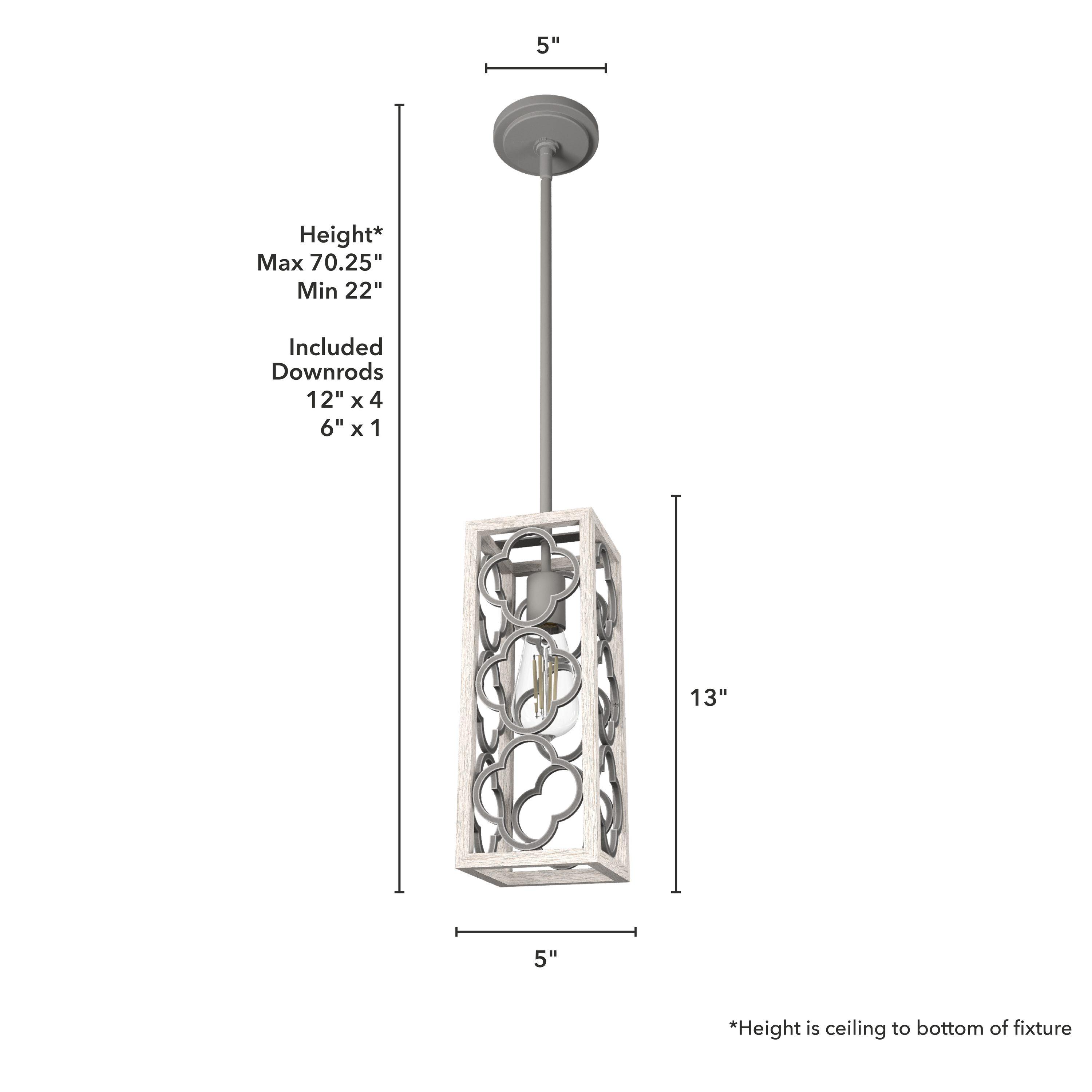 Gablecrest 1 - Light Single Rectangle Pendant