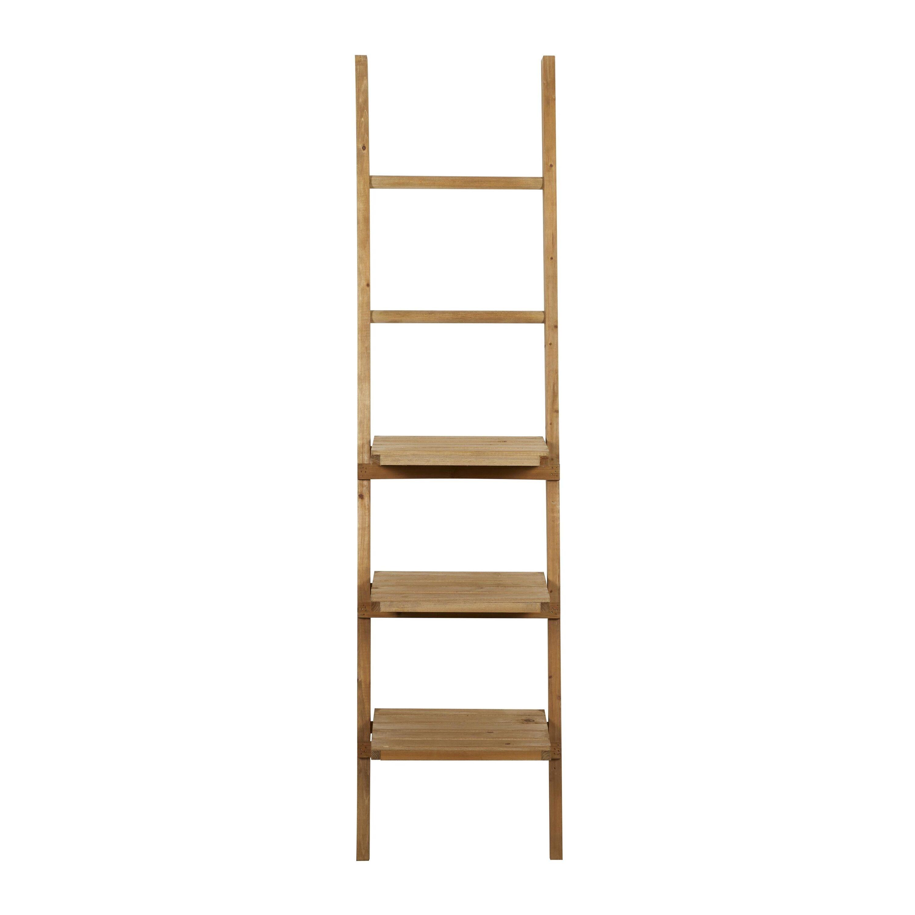 DecMode 18" x 11" 5-Tier Brown Wall Shelf
