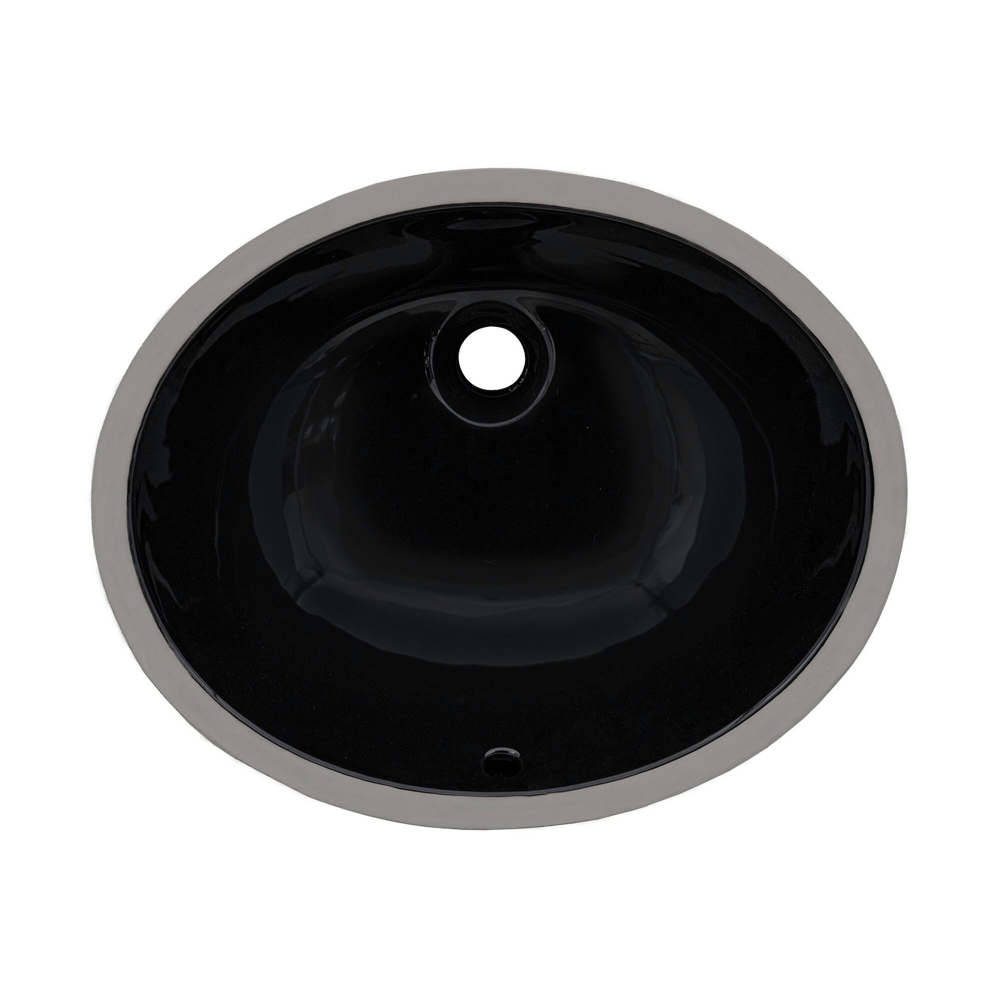 Ruvati 16 x 13 inch Undermount Bathroom Sink Oval Porcelain Ceramic with Overflow